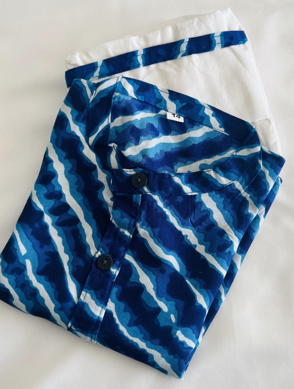 Leheria Print Cotton Dhoti Kurta for Boys  Indian Ethnic Wear for Wedding, Eid, Diwali, & Annaprasan Kids Outfit