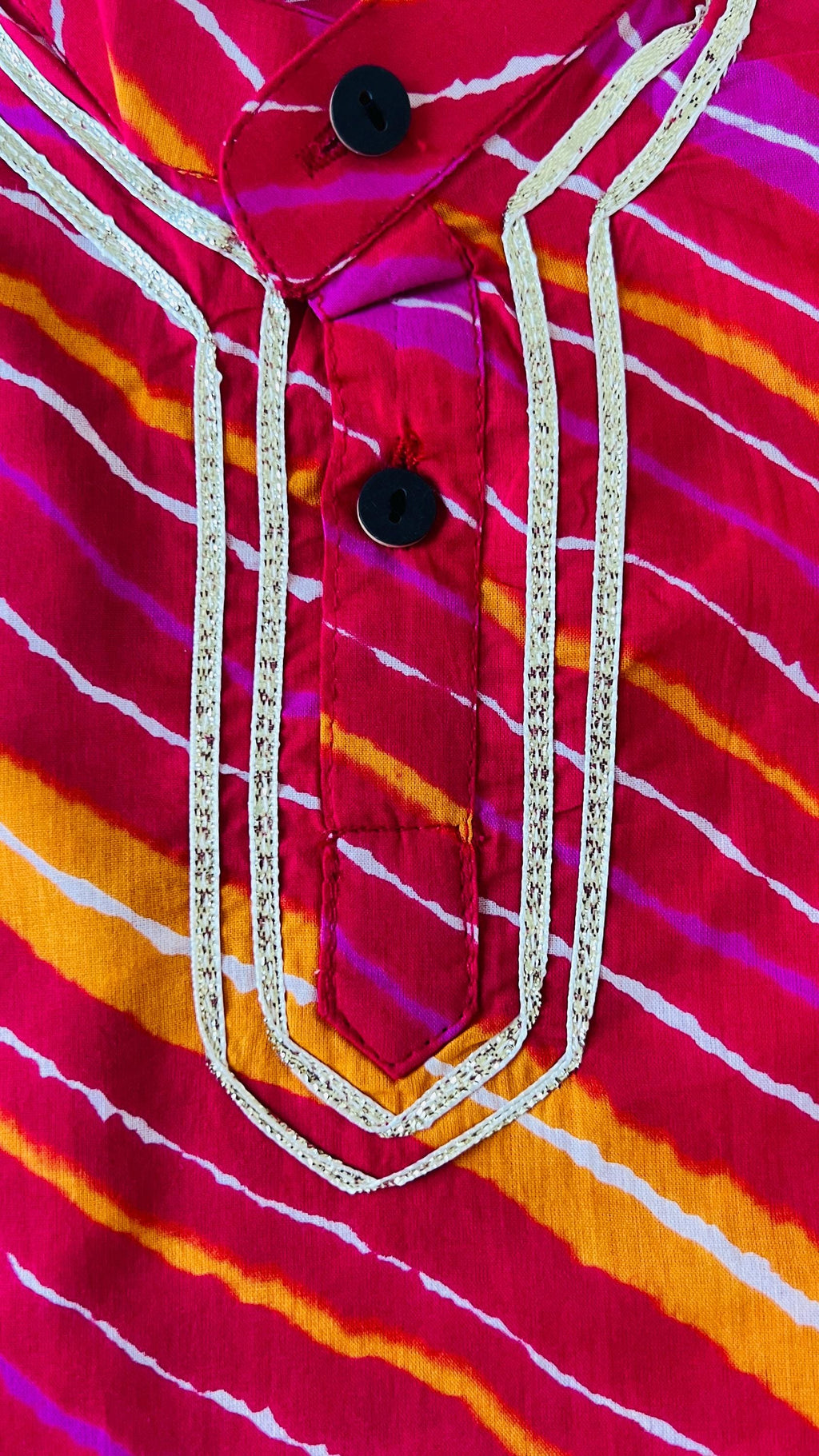 Leheria Pattern Kurta Pajama set for kids Ethnic Wear Boys Traditional Wear kurta set