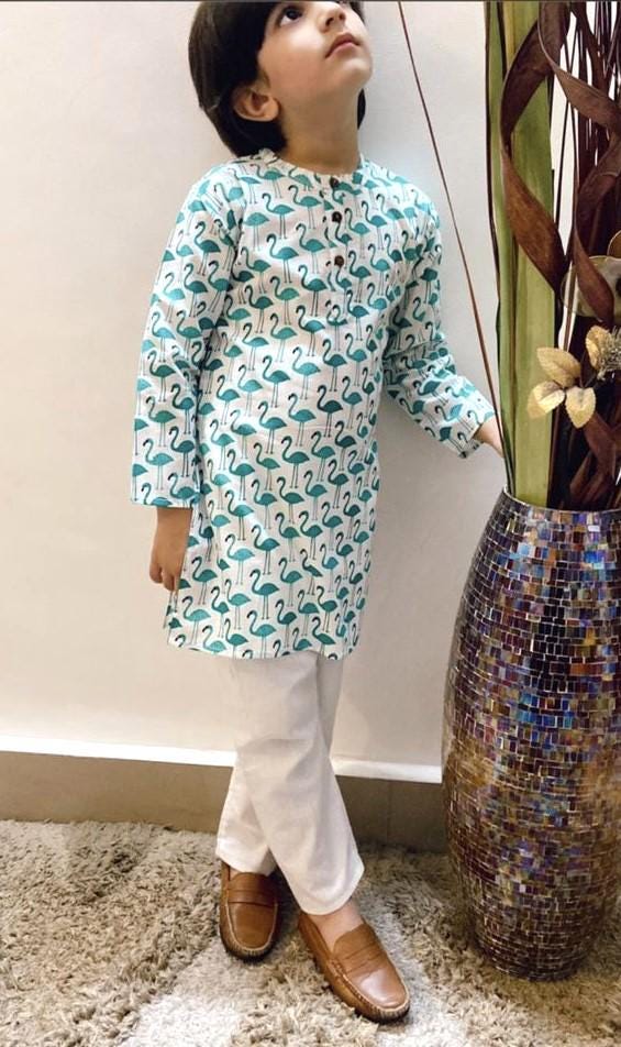 Kids Indian Pakistani traditional outfit for Boys Ethnic Wear kurta for baby boy festive Wear for Toddler Boy Perfect for Eid