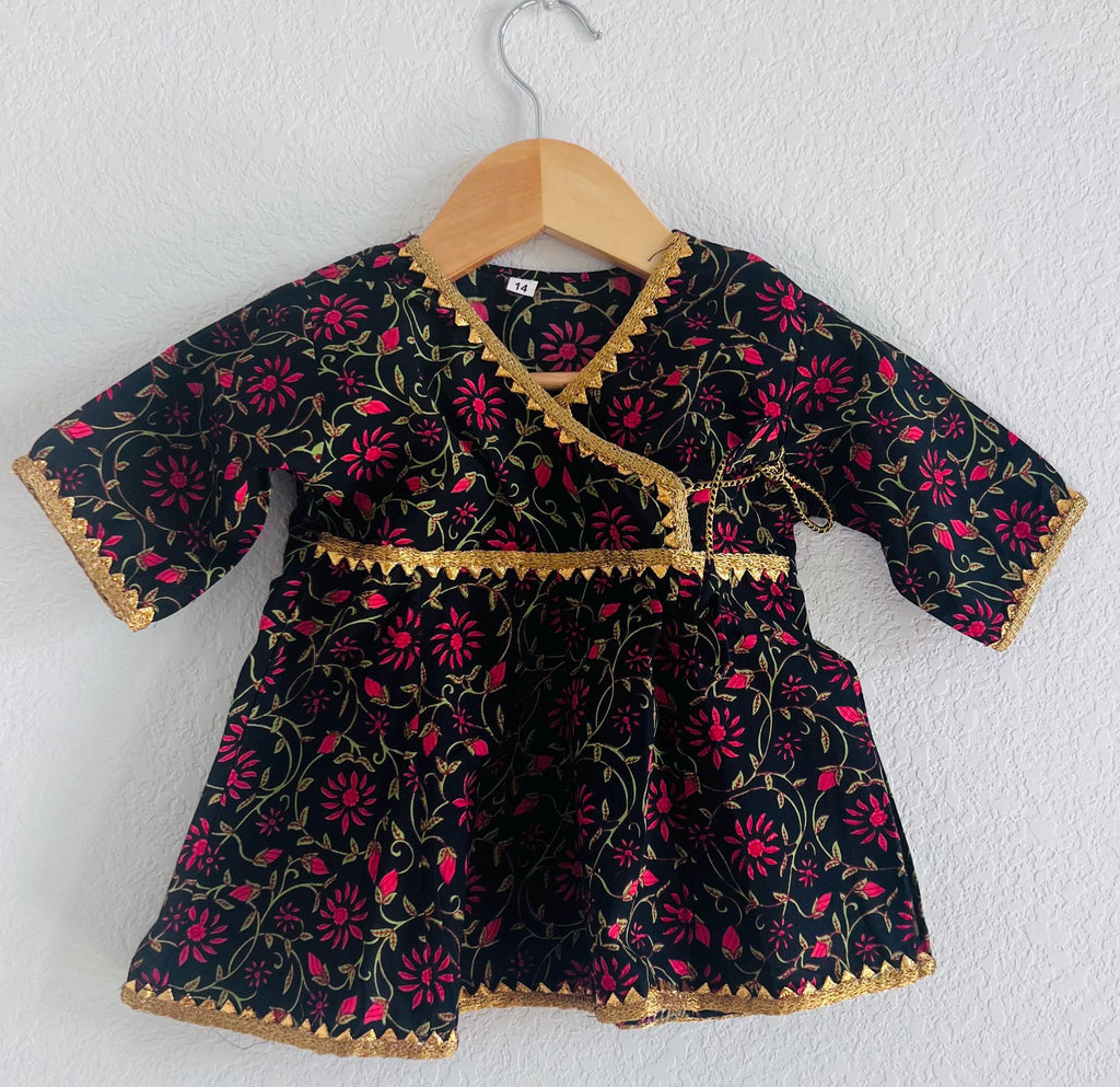 Girls Kurti: Indian Ethnic Wear with Sharara, Lehenga Choli & Angrakha for Kids, Traditional Outfit for Girls