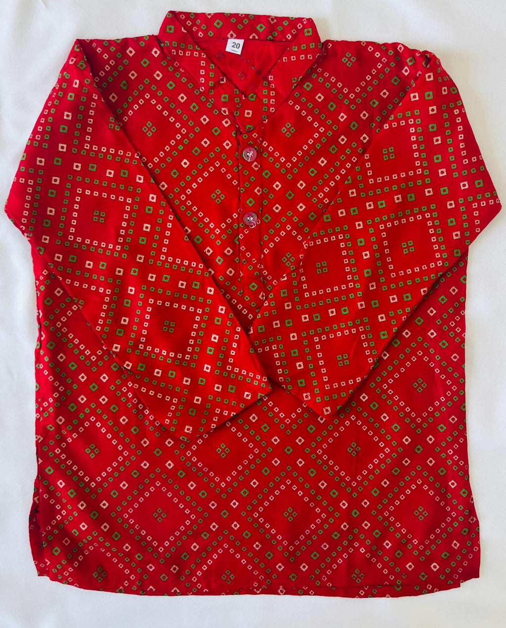 Bandhani print Kurta Pajama set for boys Kids ethnic Indian Wear for wedding, Diwali, Eid and other festivals