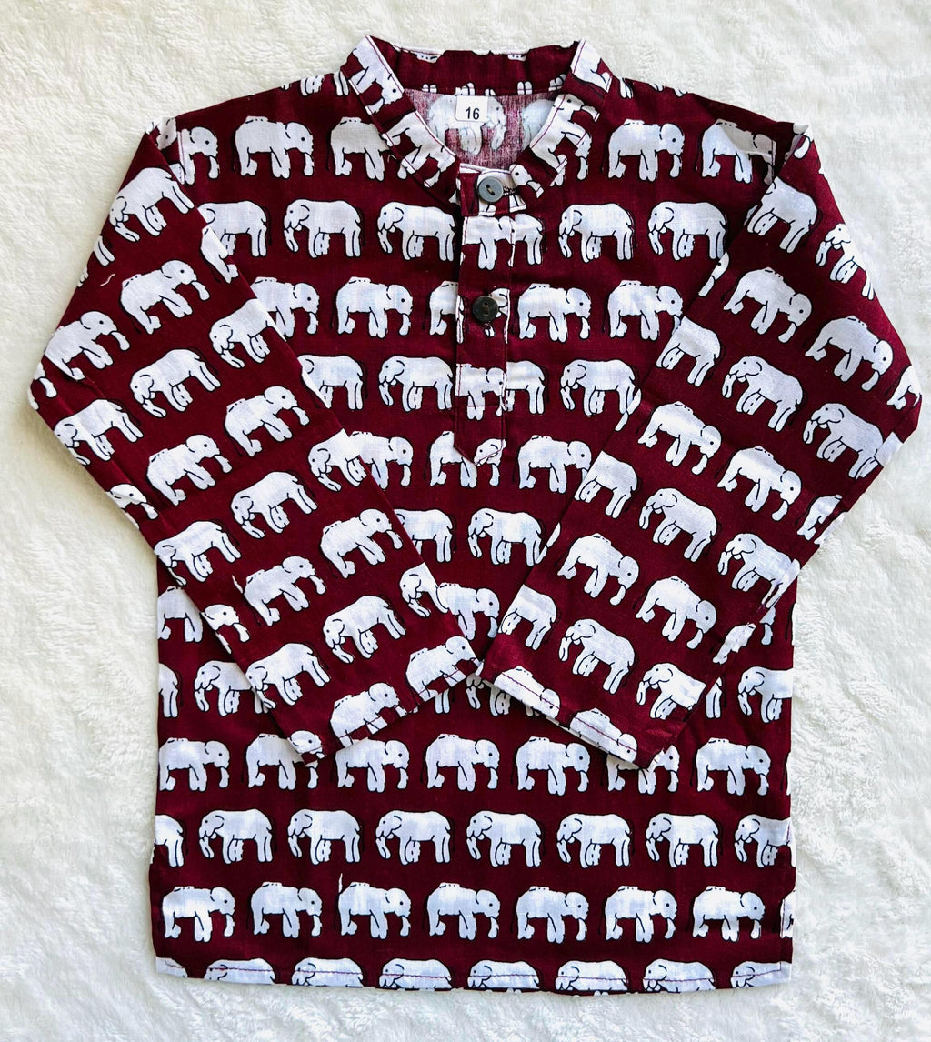 Elephant Print boys kurta pajama Indian Pakistani ethnic wear Toddlers Kurta pant set for Eid Diwali housewarming Wedding