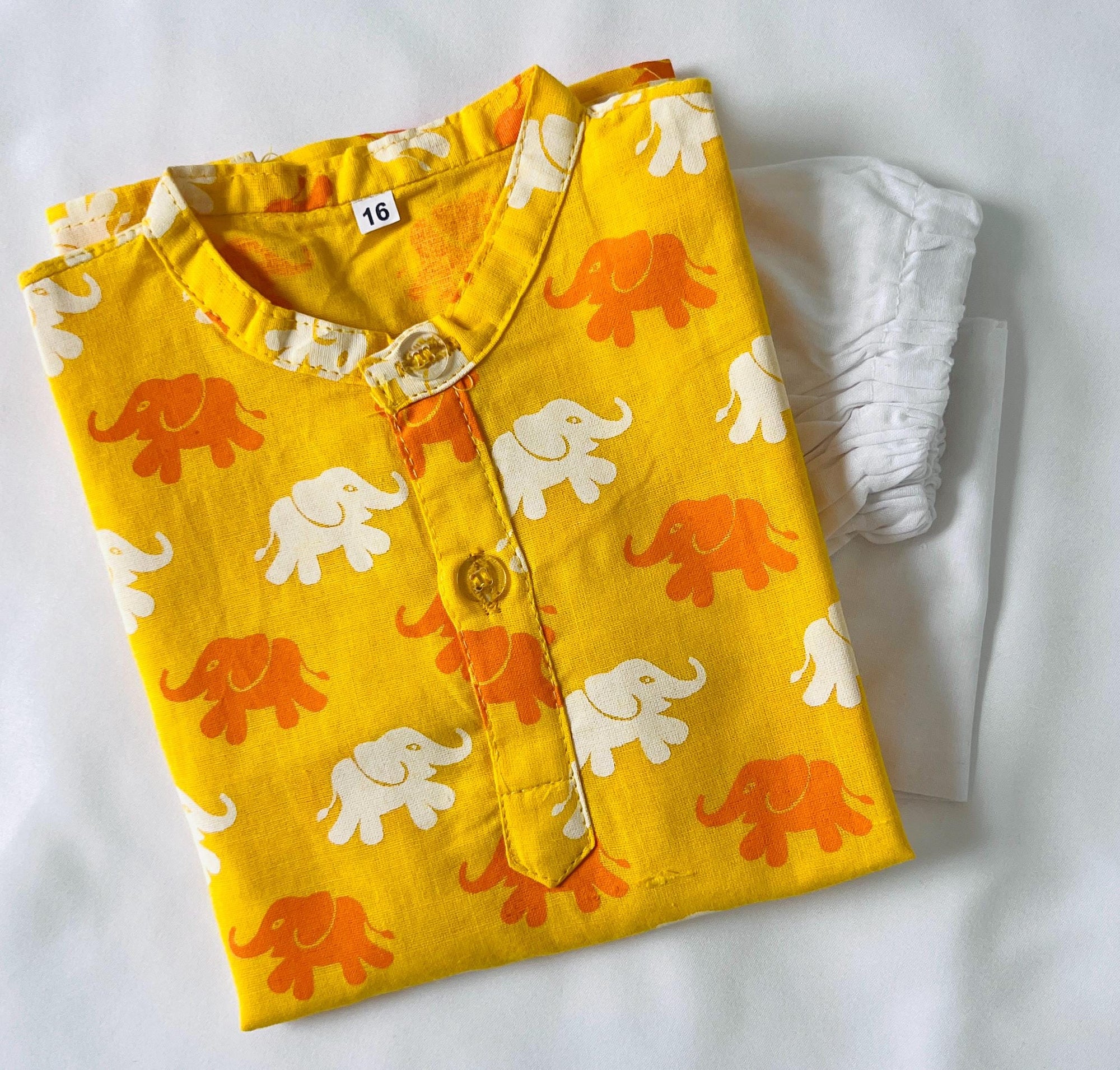 Elephant Print boys kurta pajama Indian Pakistani ethnic wear Toddlers Kurta pant set for Eid Diwali housewarming Wedding