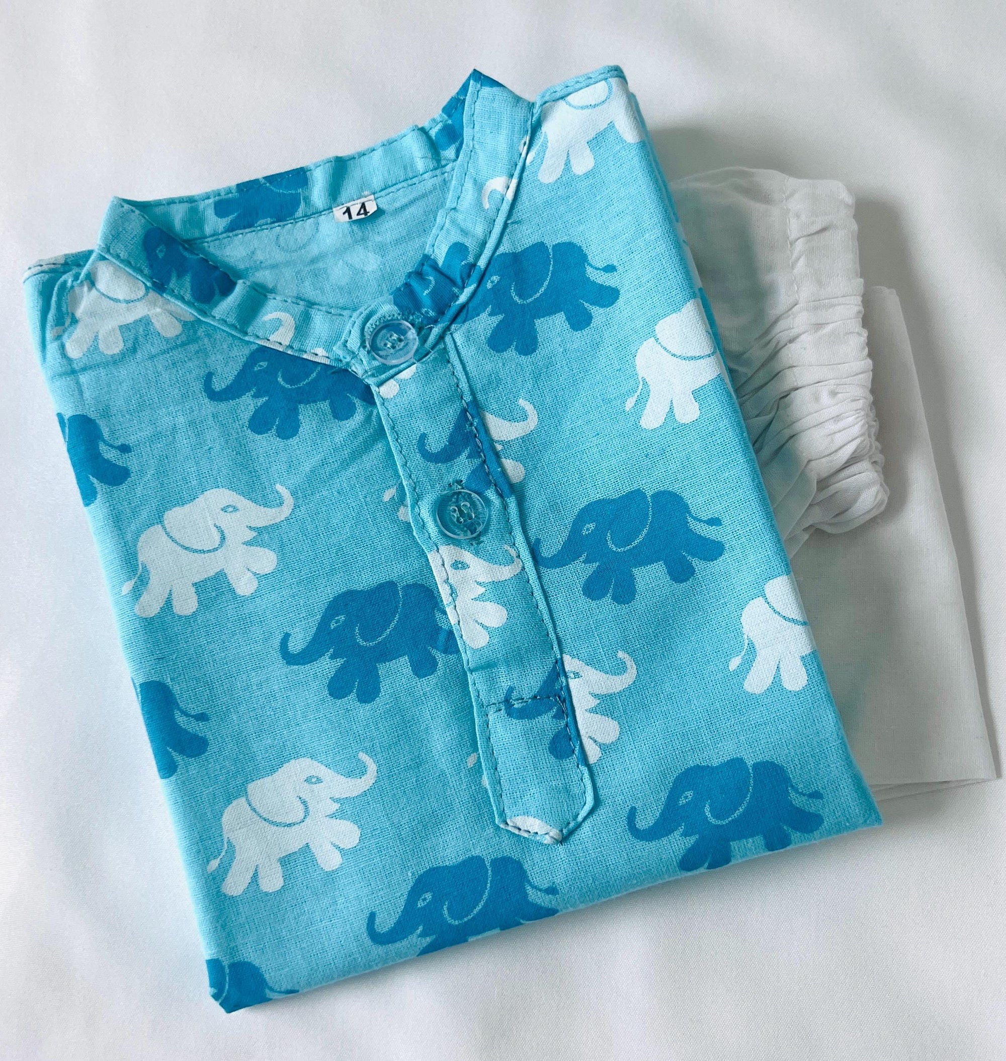 Elephant Print boys kurta pajama Indian Pakistani ethnic wear Toddlers Kurta pant set for Eid Diwali housewarming Wedding