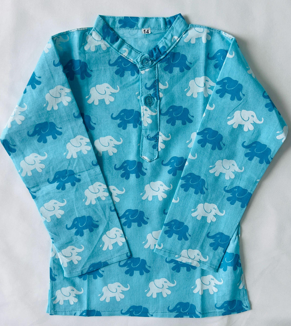 Elephant Print boys kurta pajama Indian Pakistani ethnic wear Toddlers Kurta pant set for Eid Diwali housewarming Wedding