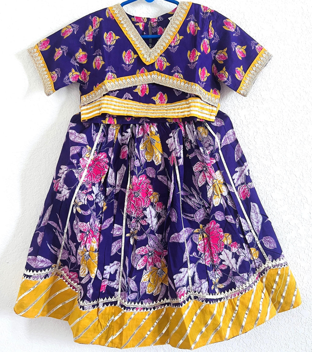 Girls Lehenga Choli Set for Kids - Indian Ethnic Wear Festival Dress, Traditional Party Outfit, Comfortable & Stylish