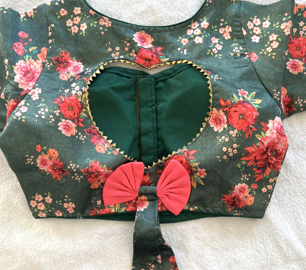 Readymade Blouse for sarees blouse floral designs ready to wear blouse for lehenga half saree