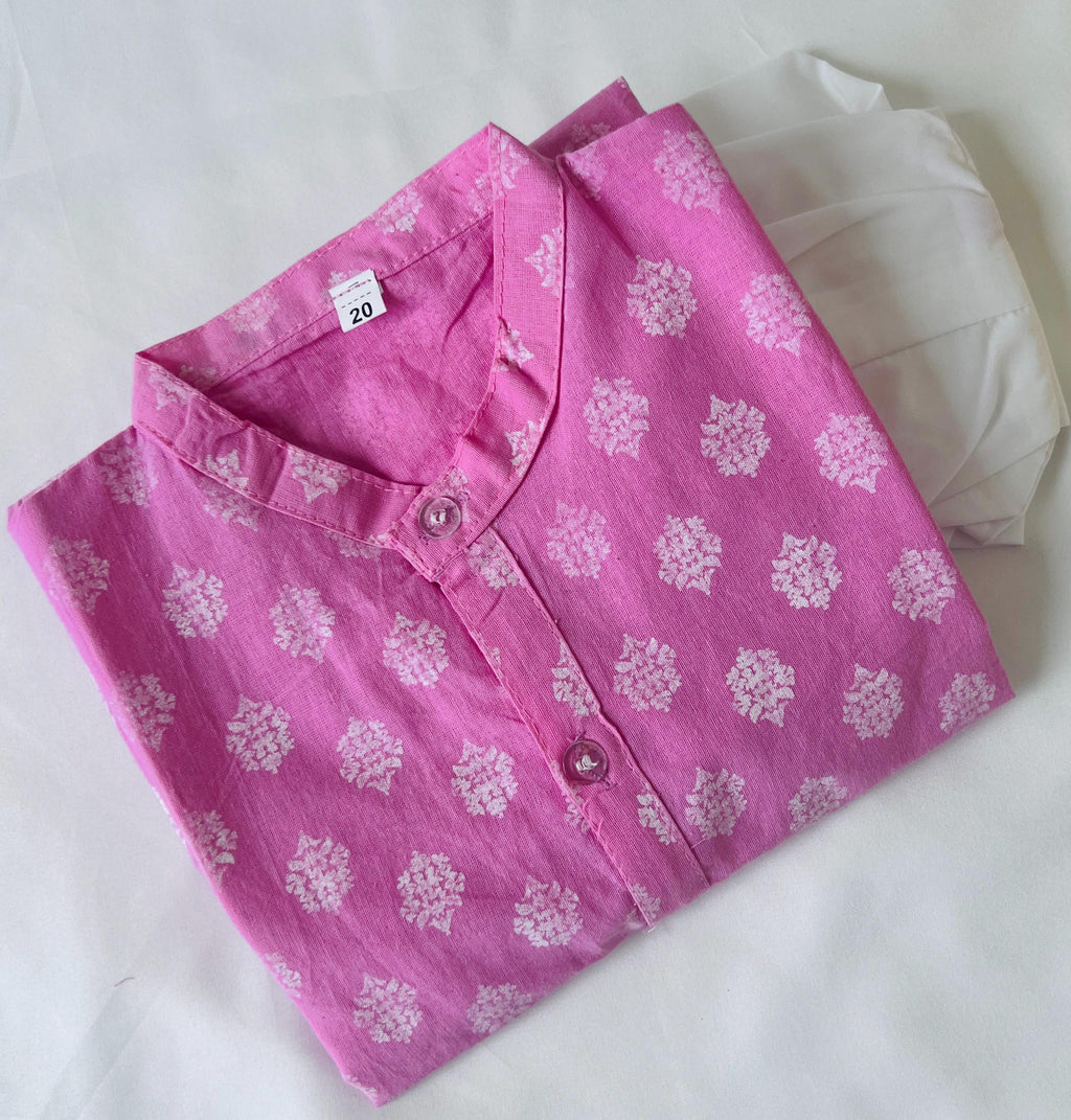 Handblock Printed Boys Dhoti Kurta Set - Indian Ethnic Wear for Kids, 3-4 Year boy kurta, Kids 5 year old kurta dhoti pant Yellow Kurta