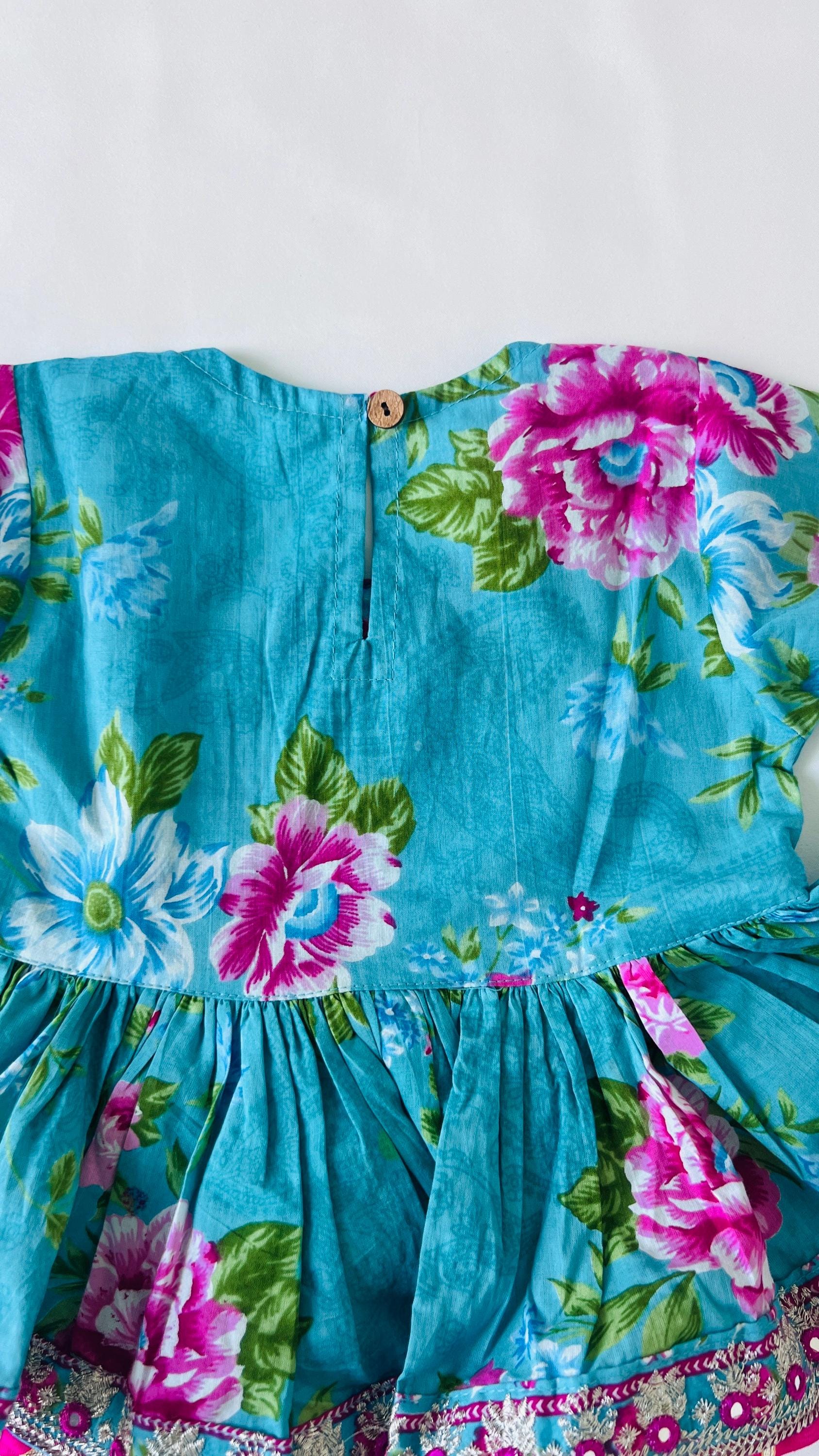 Girls Kurti Sharara Set for Kids Baby Girl Traditional Indian Ethnic Wear with Floral Embroidered Festive Outfit Women Salwar Suit Palazzo