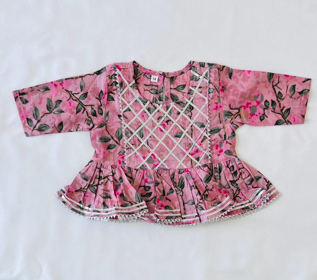 Kids sharara suit Girls Indian Ethnic wear Floral Print kurti sharara Pakistani dress girls for Wedding, Diwali, Eid party dress for girls