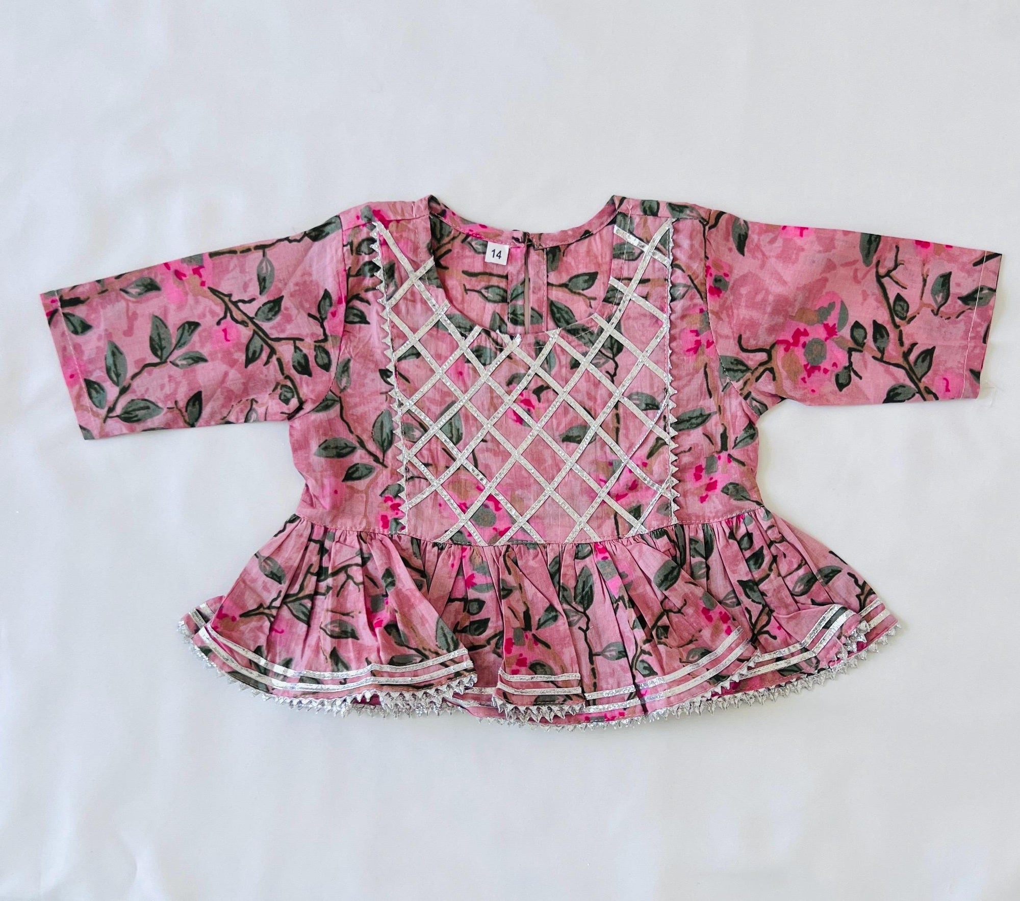 Kids sharara suit Girls Indian Ethnic wear Floral Print kurti sharara Pakistani dress girls for Wedding, Diwali, Eid party dress for girls