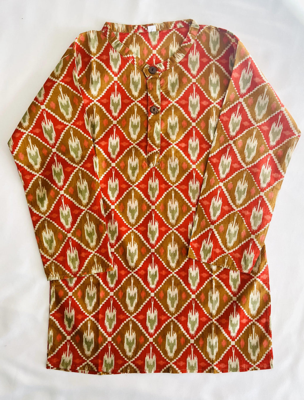 Cotton Printed Boys Kurta Pyjama Set Traditional Kids Ethnic Wear for Wedding & Festival Outfit