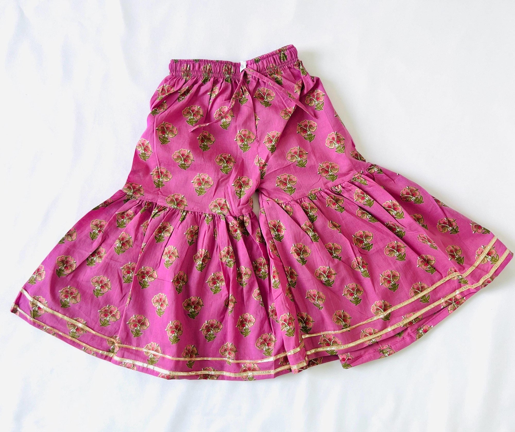 Floral print girls kurti palazzo pants Ethnic Outfit kids Salwar Kameez