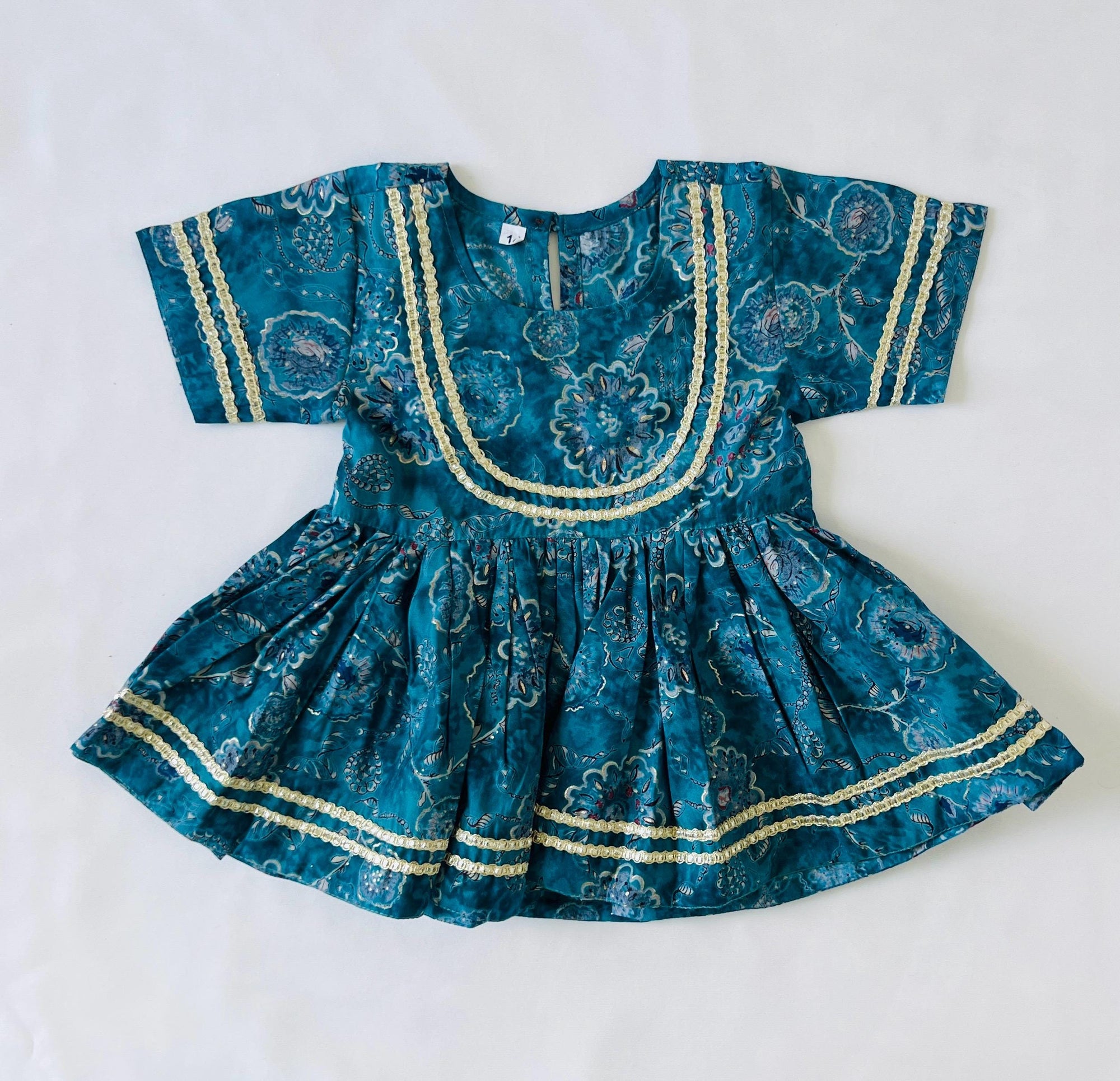 Girls Salwar Kameez Chanderi Cotton Outfit Baby Girl Kurti Pant Traditional Ethnic Wear for Kids