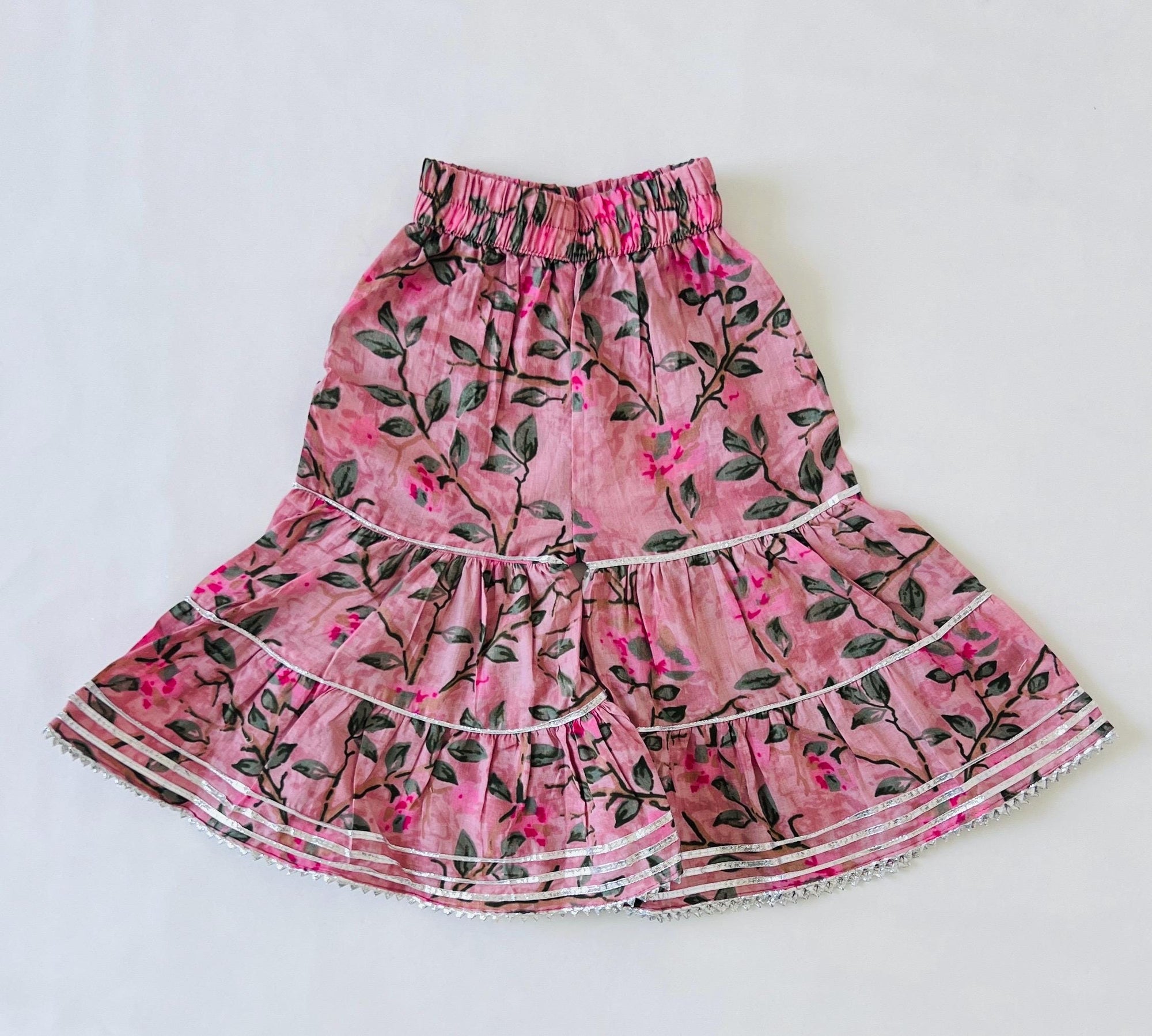 Kids sharara suit Girls Indian Ethnic wear Floral Print kurti sharara Pakistani dress girls for Wedding, Diwali, Eid party dress for girls