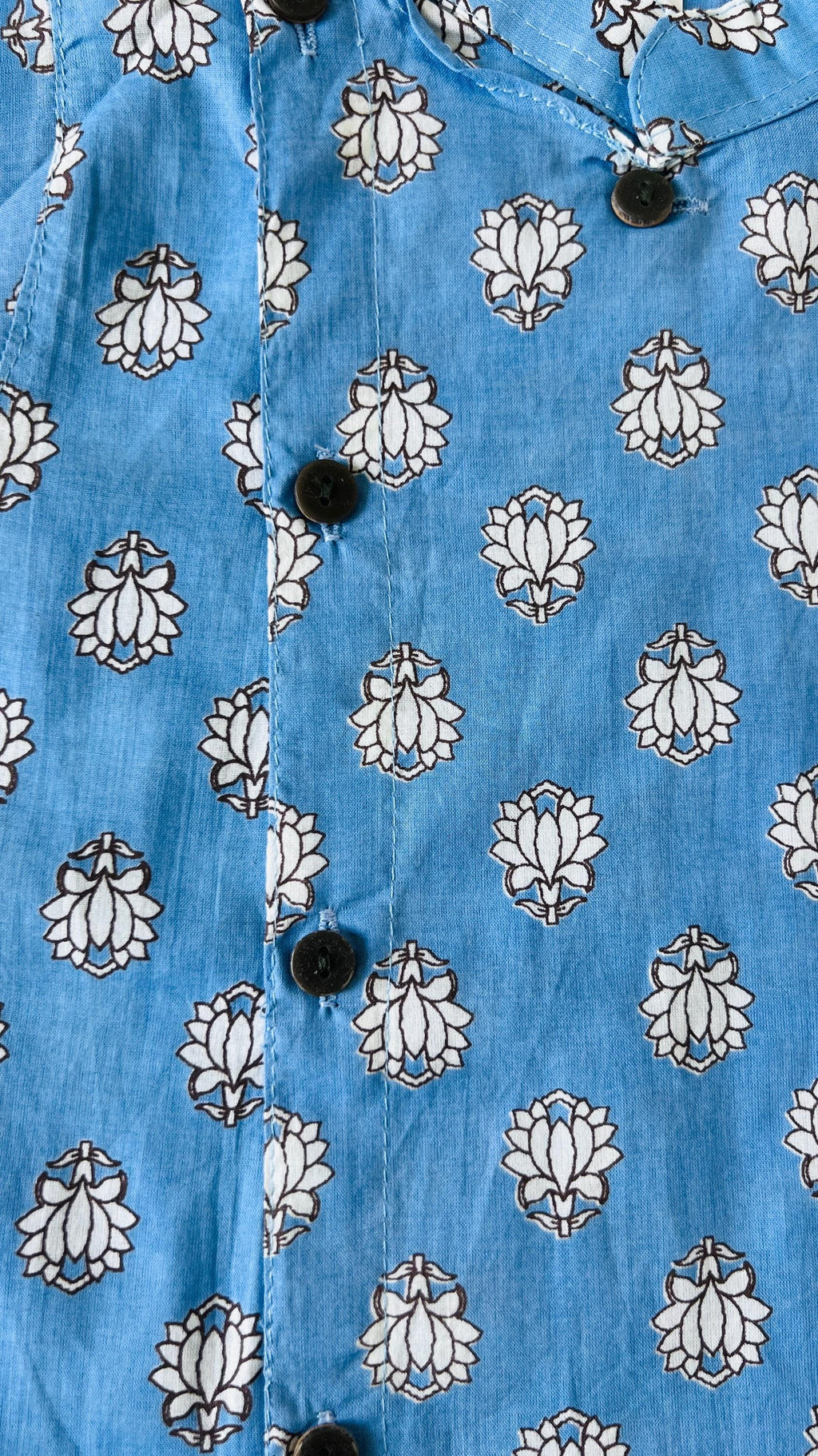 Boys Kurta Pyjama Set Cotton Indian Ethnic Wear Lotus Print Kurta Pant Traditional Festival Outfit for Kids