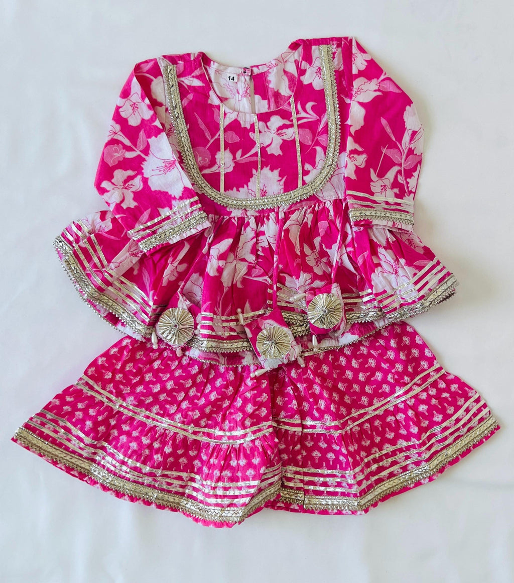 Baby Girl Sharara Salwar Suit Indian Dress Kids Kurti Sharara Outfit Traditional Ethnic Wear for Girls & Women