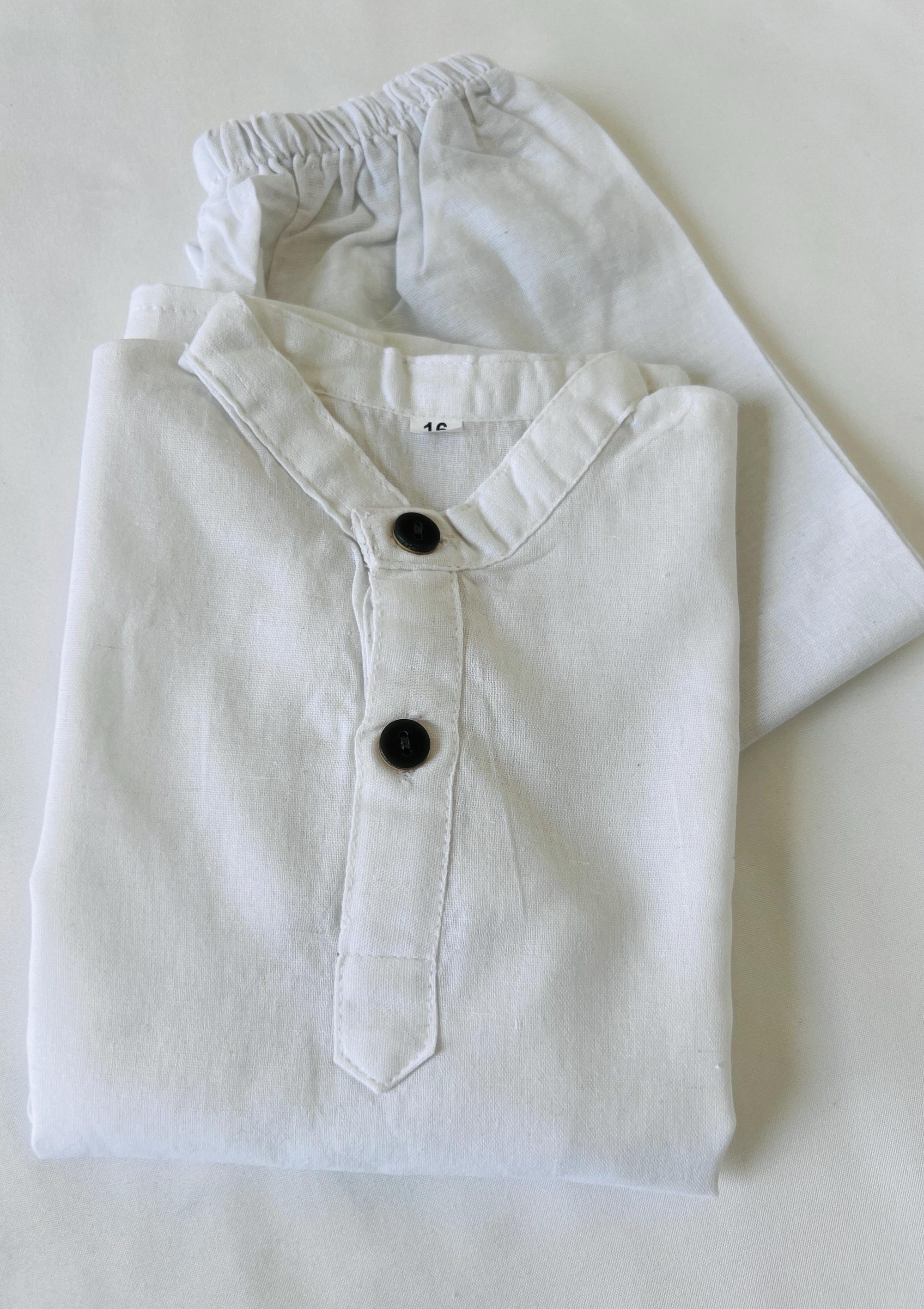 White Kurta Pajama for Boys & Men, Traditional Ethnic Outfit, White Kurta Pant Set, Festival Wear