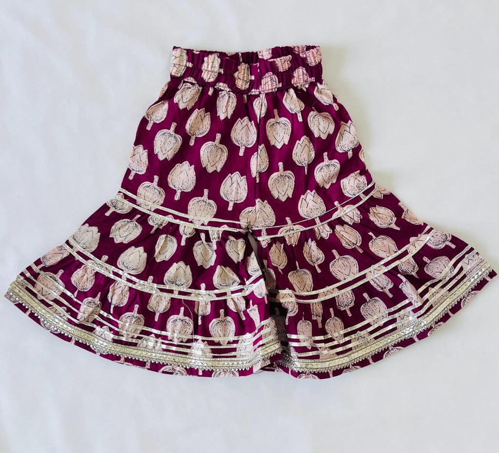 Baby Girl Indian Ethnic Clothing Pakistani Kurti Sharara Set Traditional Dress for Girls Party Wear