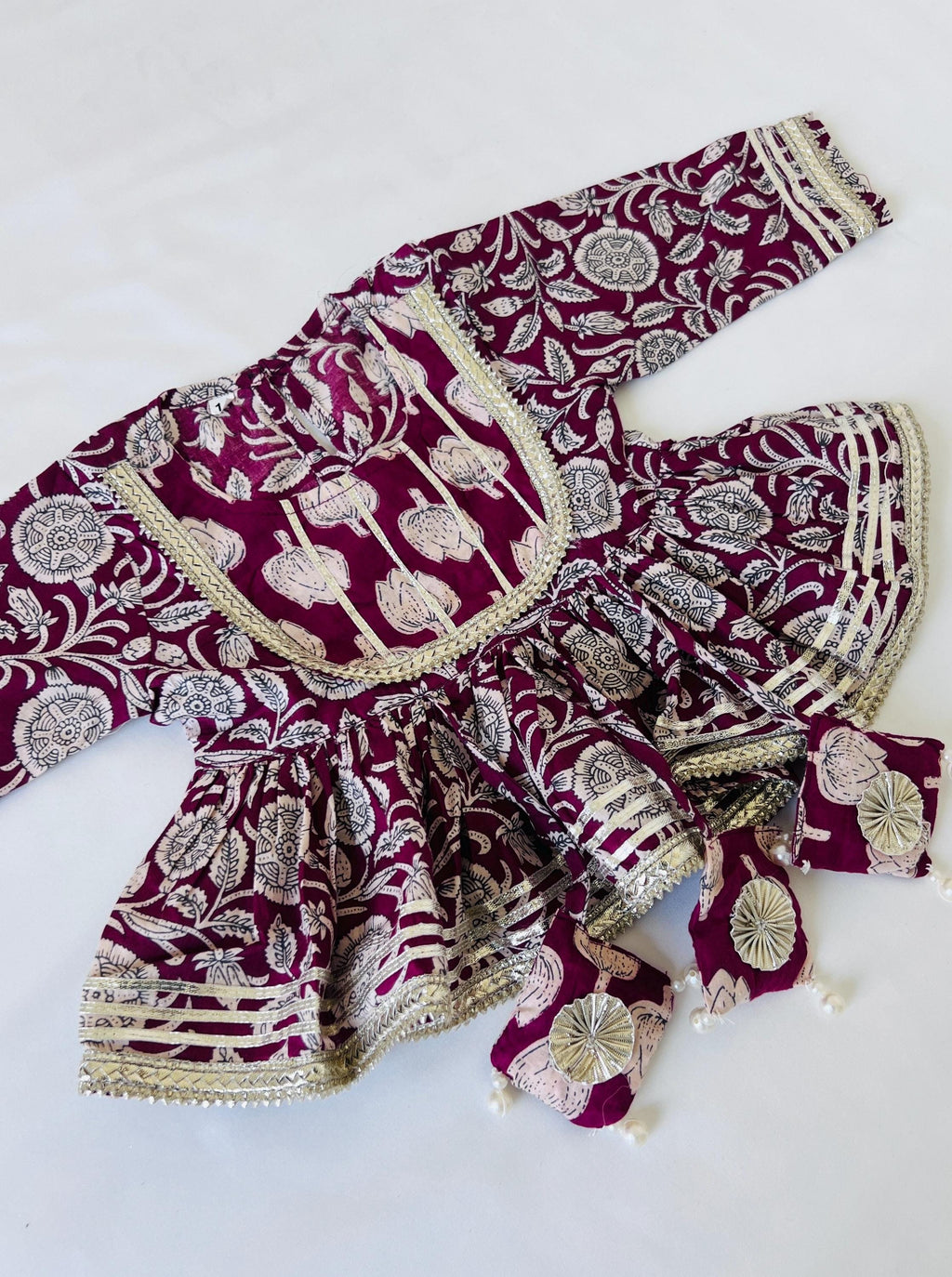 Baby Girl Indian Ethnic Clothing Pakistani Kurti Sharara Set Traditional Dress for Girls Party Wear