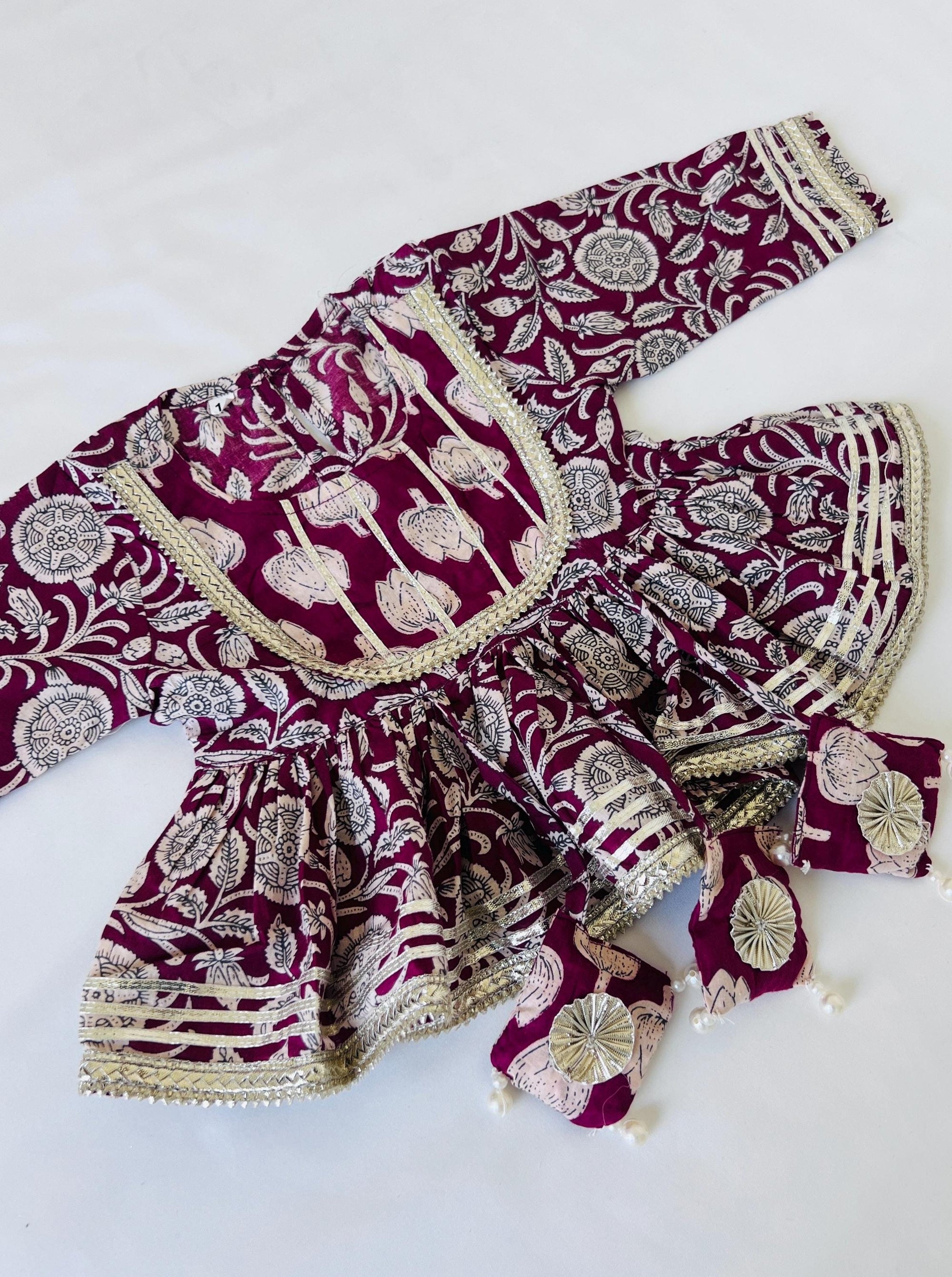 Baby Girl Indian Ethnic Clothing Pakistani Kurti Sharara Set Traditional Dress for Girls Party Wear