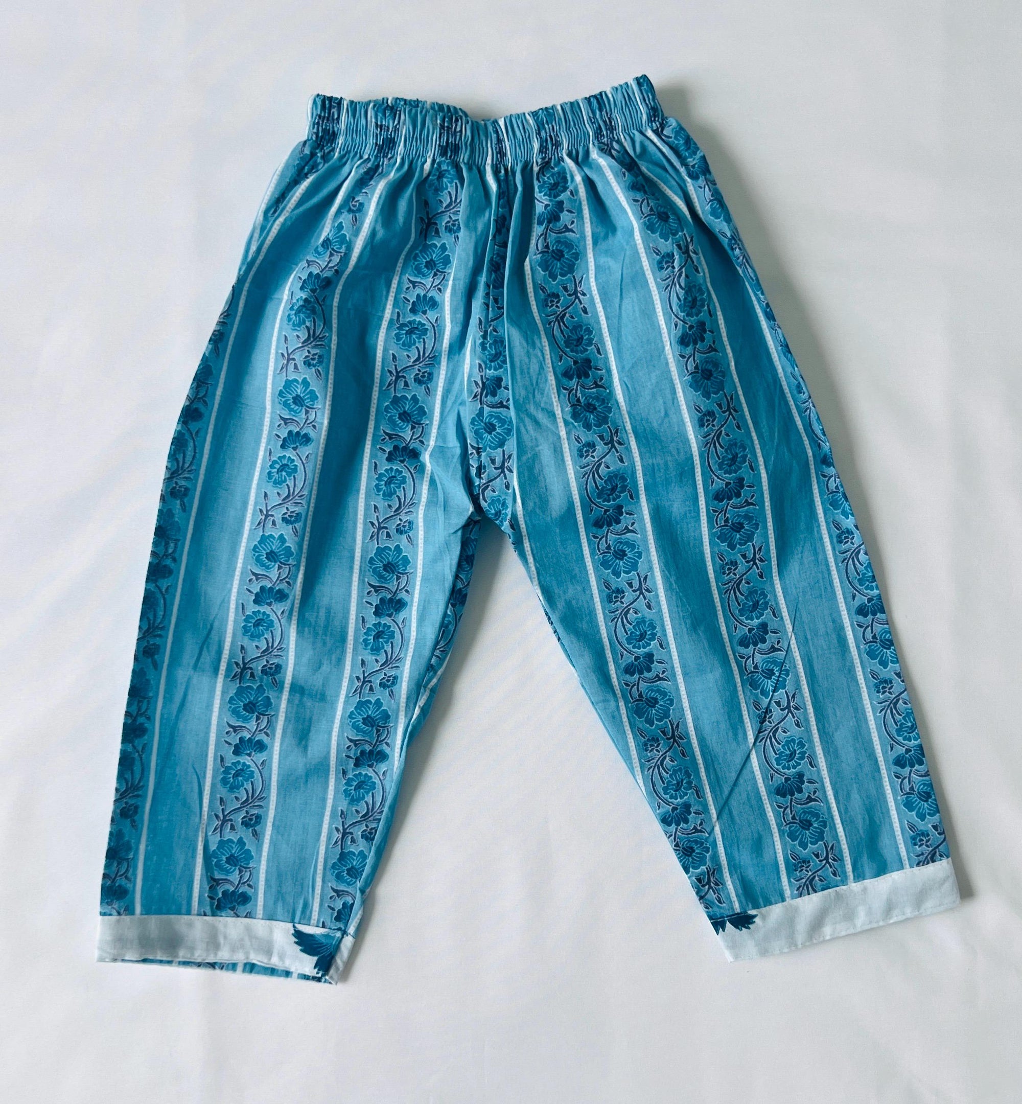 Girls Kurti set Indian dress Kids Salwar kameez cotton floral printed kurta pant set Indian ethnic wear Girls festival outfit Sibling set