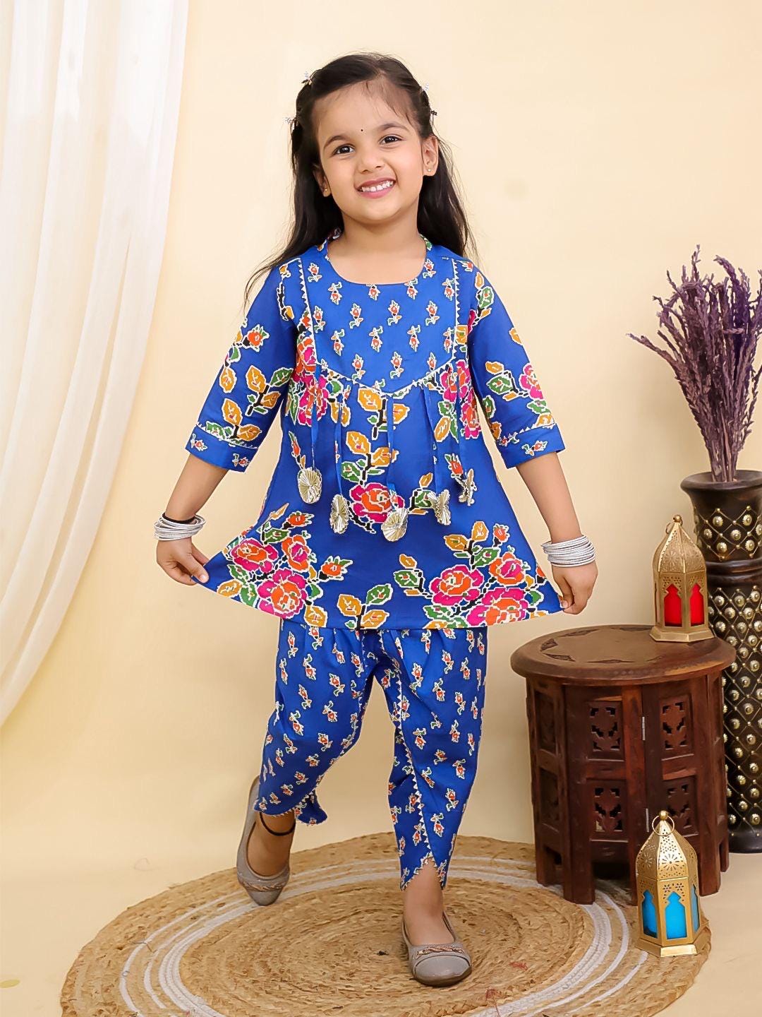 Girls dhoti kurta set for Diwali, Wedding and festivities Stylish traditional dress kids Indian dress Brother Sister set