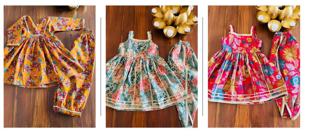 Girls Dhoti Kurta Set Indowestern outfit Ethnic wear for kids Party wear dhoti kurta for girls Kurta with Afghani pant palazzo