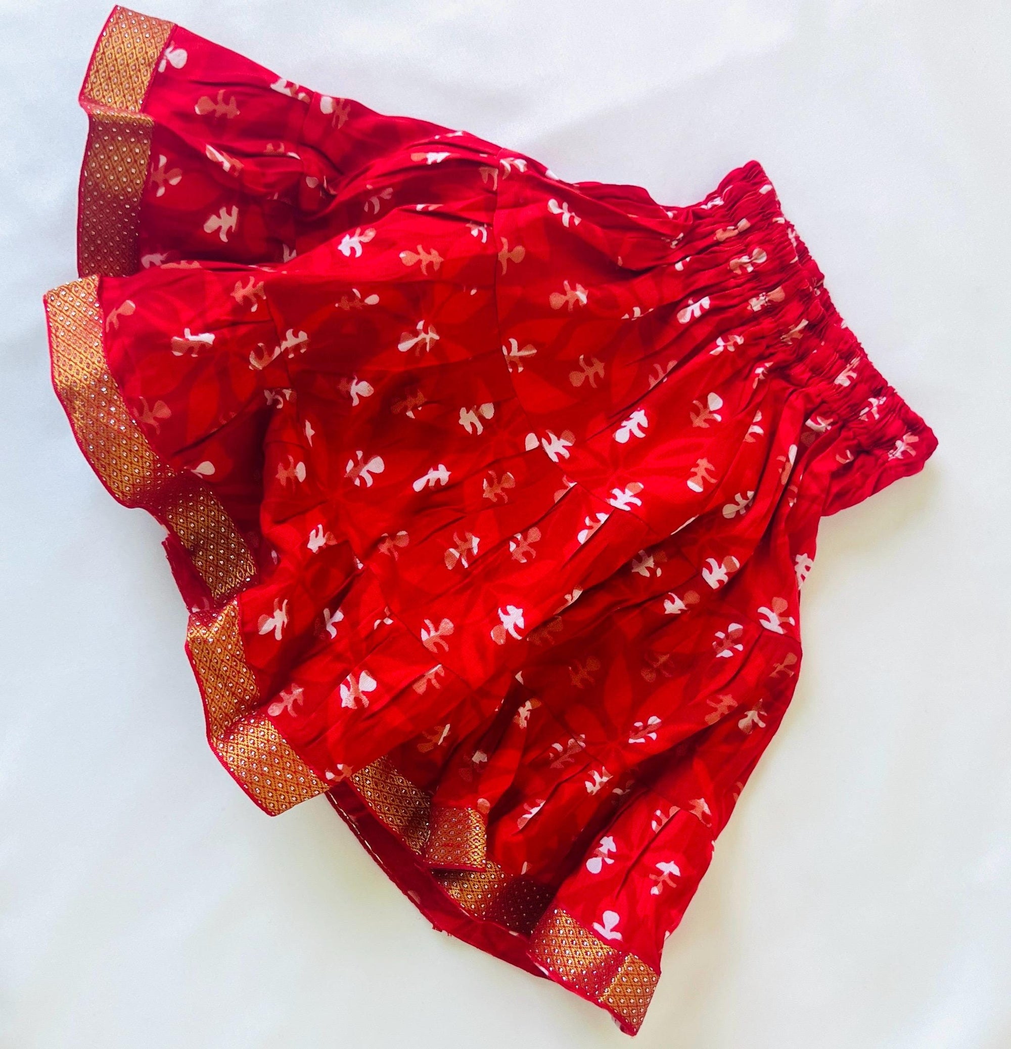 Girls skirt top set two piece summer outfit perfect for gifting Girls 3-4 Year old Indian ethnic dress Indigo color 3 year old skirt top