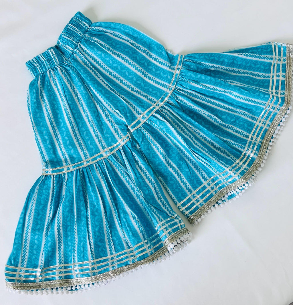 Girls Sharara Kurti Kids Dress Indian Ethnic outfit Baby girl Party wear kurta sharara set with dupatta Wedding, Eid Diwali outfit