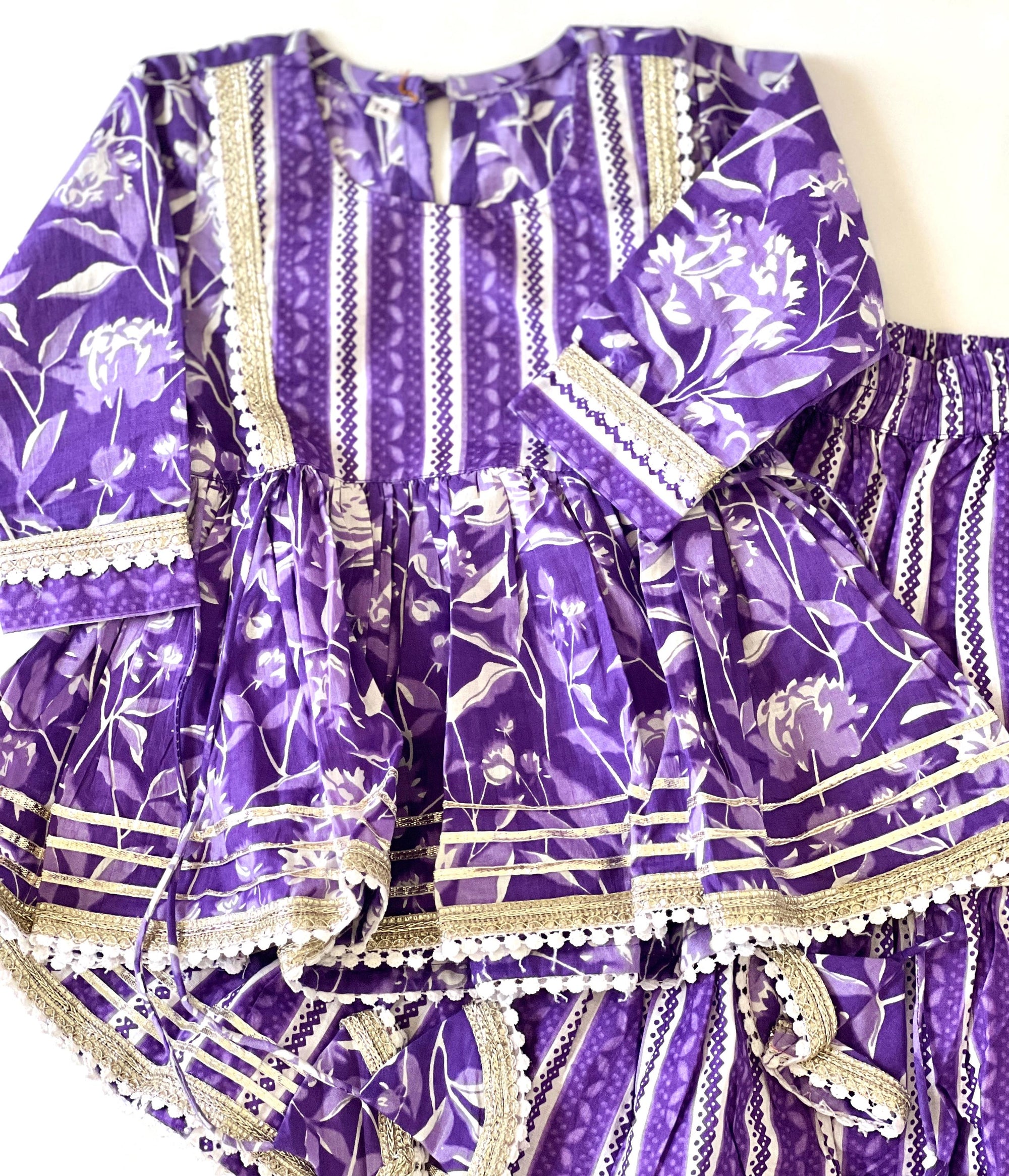 Girls Sharara Kurti Kids Dress Indian Ethnic outfit Baby girl Party wear kurta sharara set with dupatta Wedding, Eid Diwali outfit