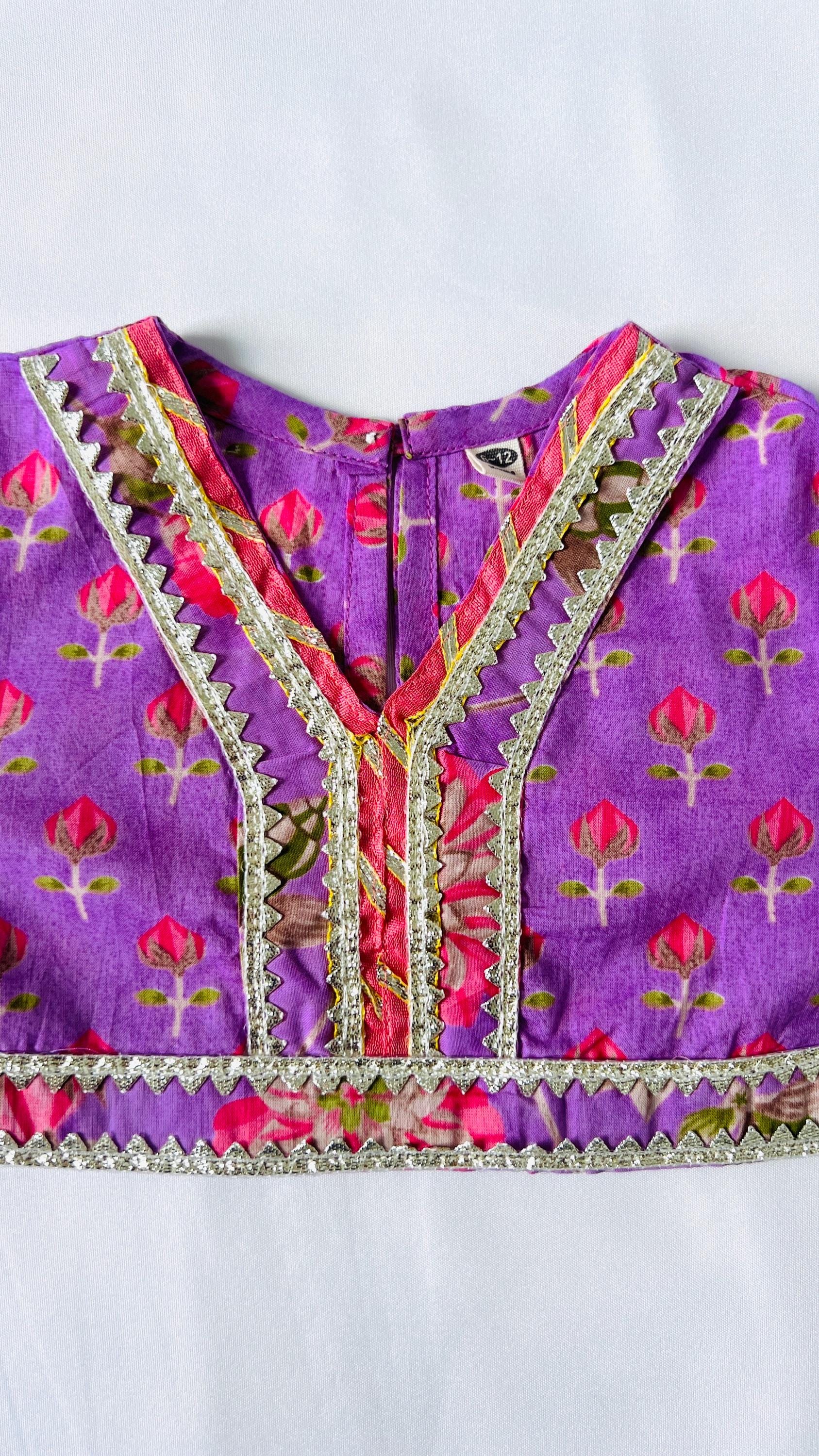 Girls Lehenga Choli Set Festive Outfit with Dupatta Kids Ethnic Wear Weddings & Parties Festive Indian Wear Handcrafted Cotton Lehenga Choli