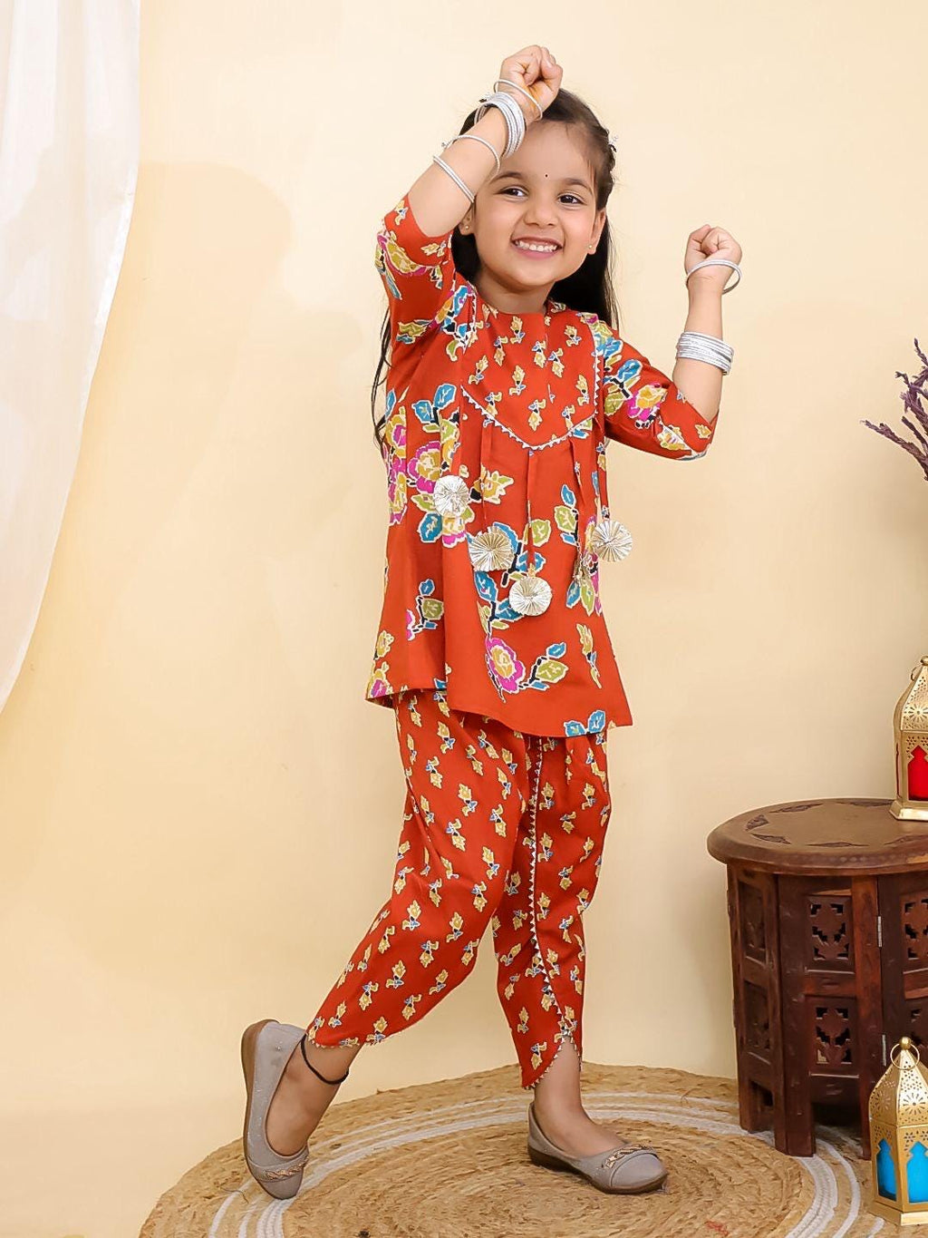 Girls dhoti kurta set for Diwali, Wedding and festivities Stylish traditional dress kids Indian dress Brother Sister set