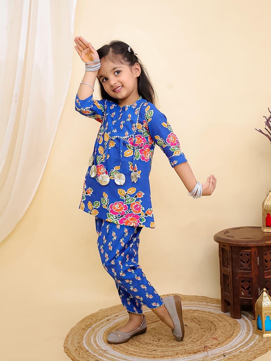 Girls dhoti kurta set for Diwali, Wedding and festivities Stylish traditional dress kids Indian dress Brother Sister set