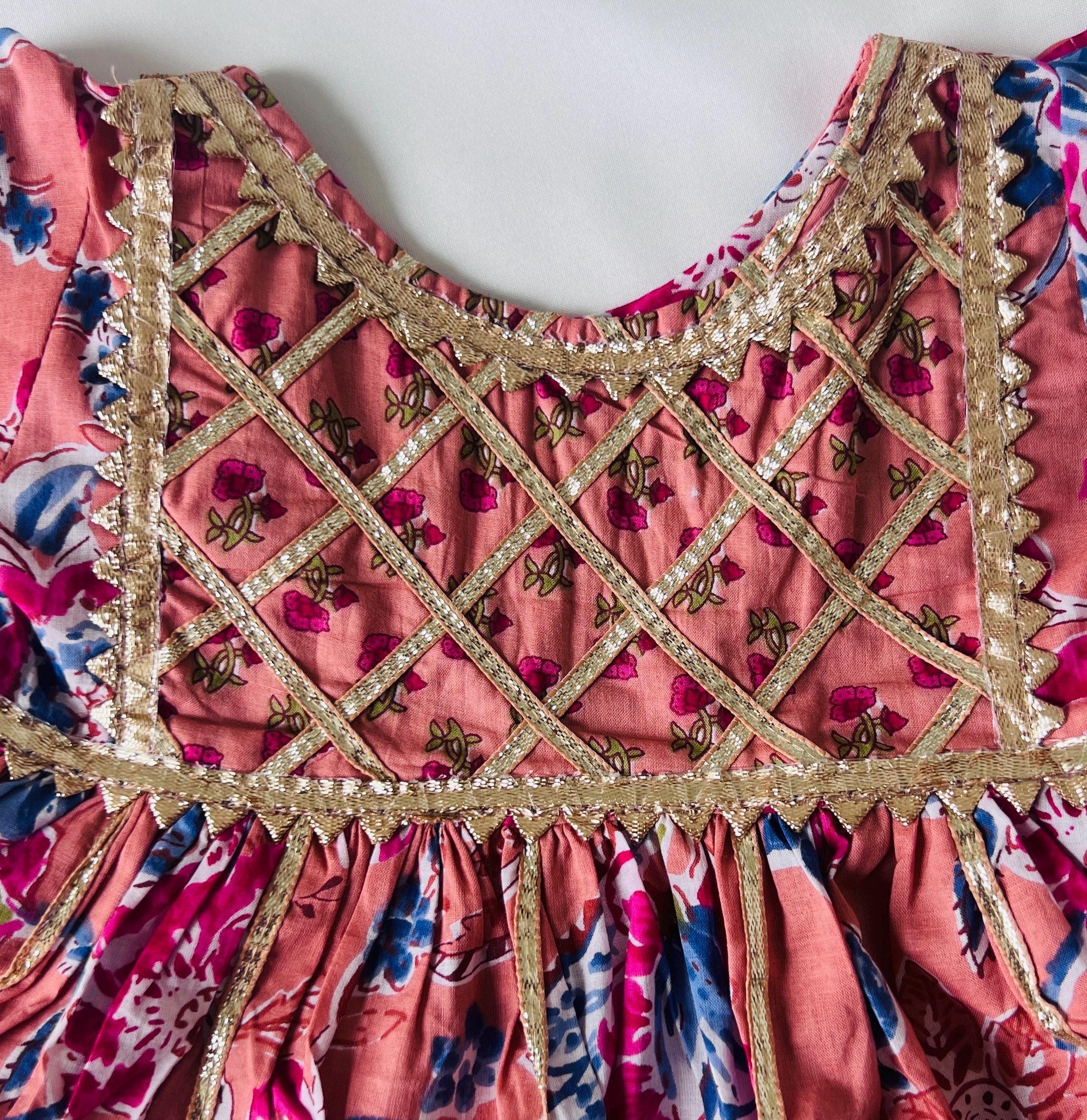 Twining set Kids Kurti Sharara Indian Dress for Girls Cotton Kurti Pant for Rakshabandhan & Festivals Floral Print Kurti Salwar Sibling set