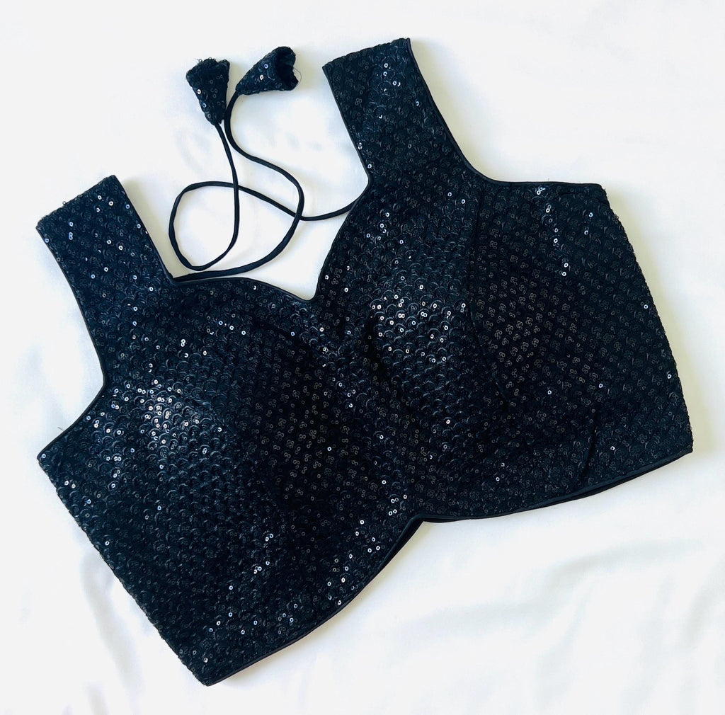 Golden Saree blouse for women Black party wear Ready to wear blouse Saree top for Indian wedding blouse for lehenga Black Blouse saree