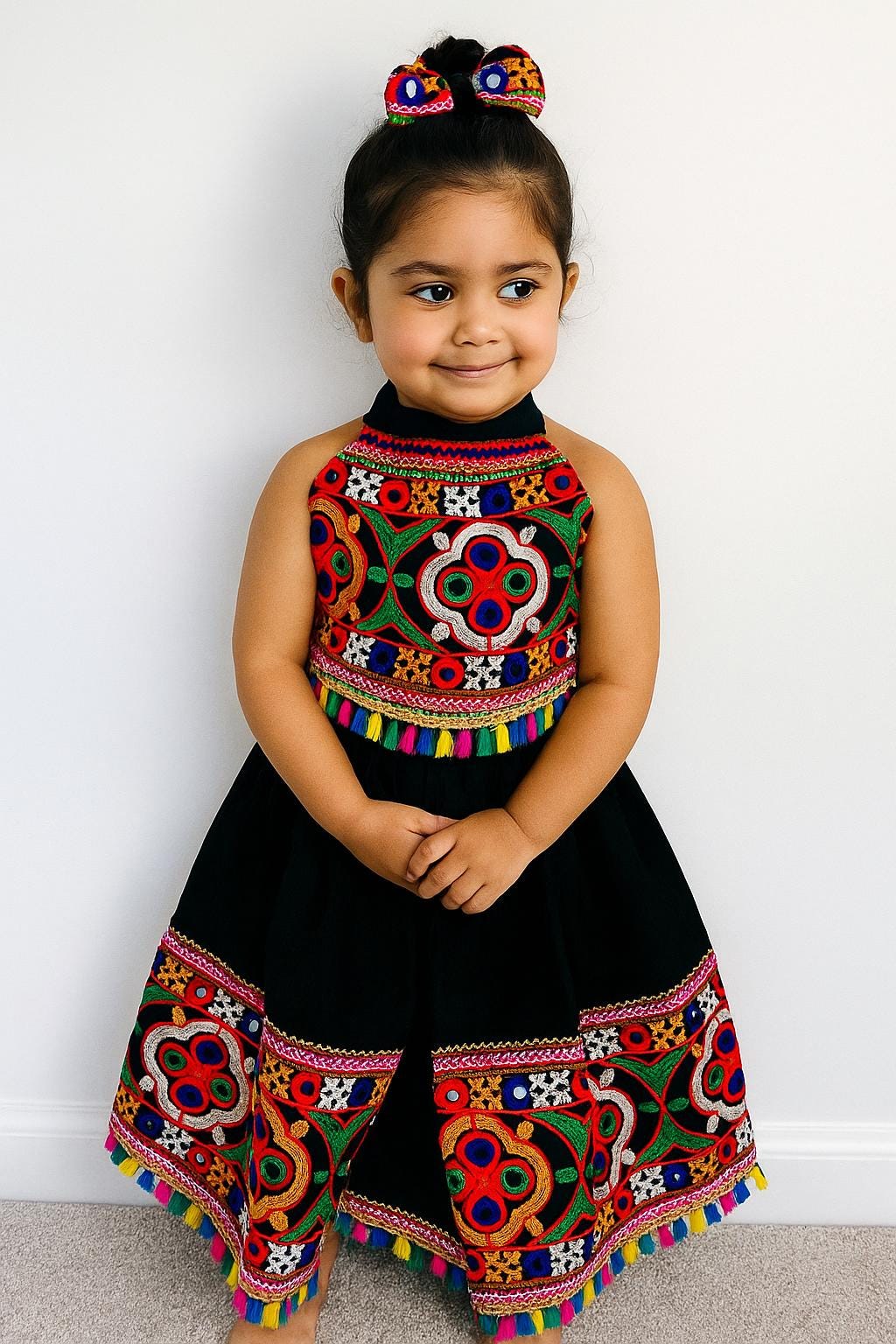 Navratri Chaniya choli Girl Lehenga choli set Kids Garba outfit Traditional Indian dress Baby Girl Dandiya wear  Girl Radha Festive dress