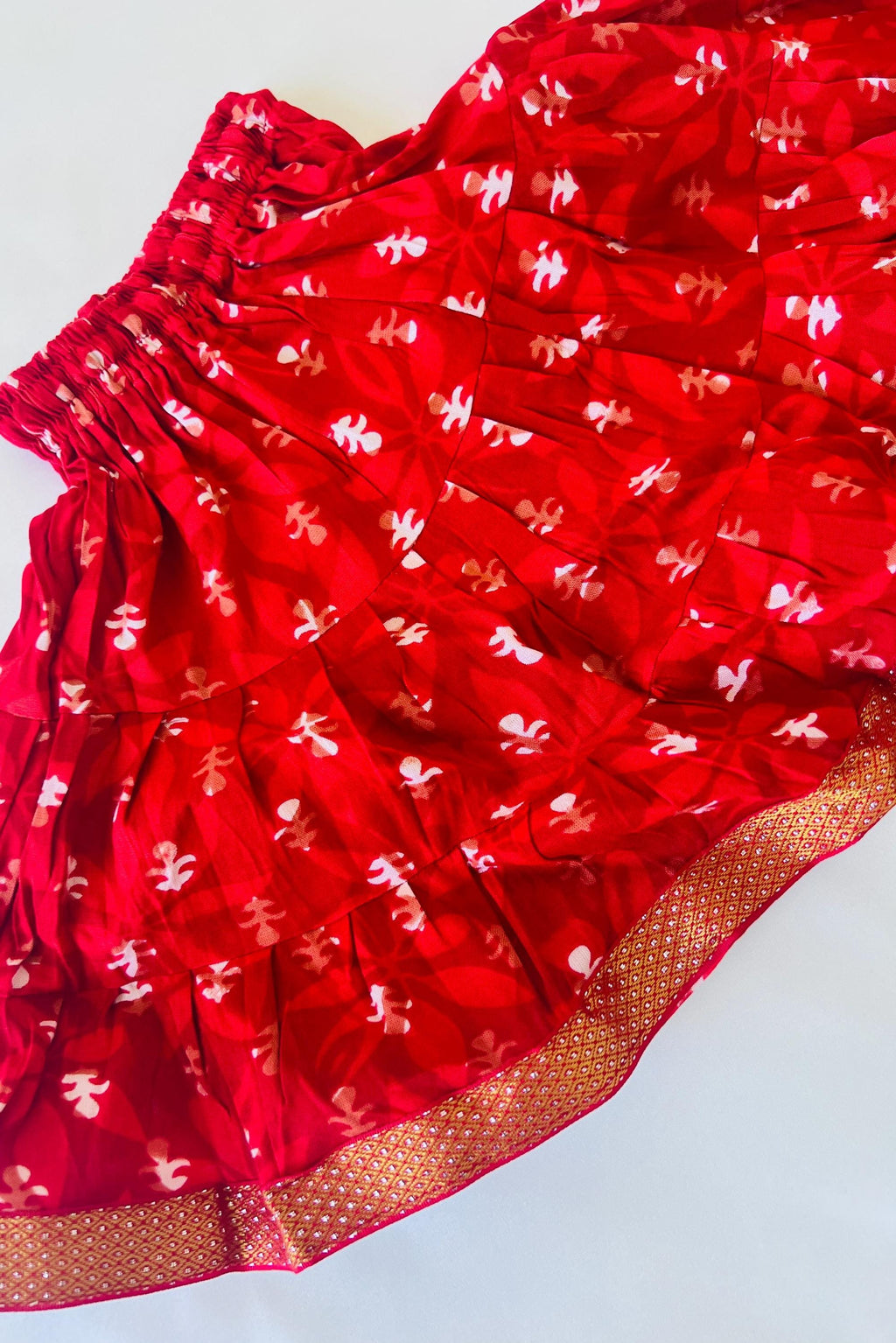 Girls skirt top set two piece summer outfit perfect for gifting Girls 3-4 Year old Indian ethnic dress Indigo color 3 year old skirt top