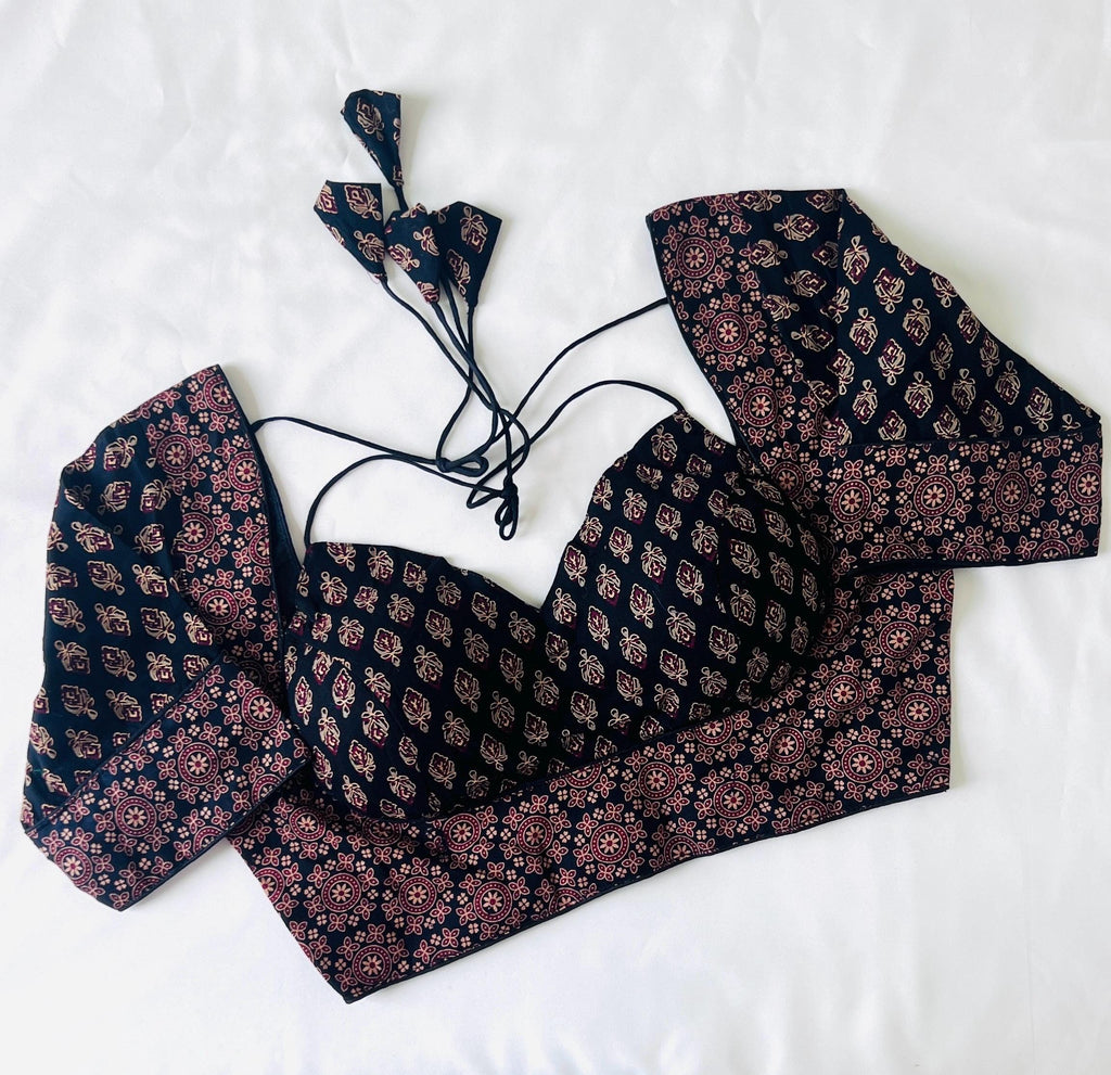 Blouse for saree Cotton Halter Neck Blouse Indian Top Boho Blouse for women Ready to wear blouse for Lehenga, Ajrakh Pure cotton blouse