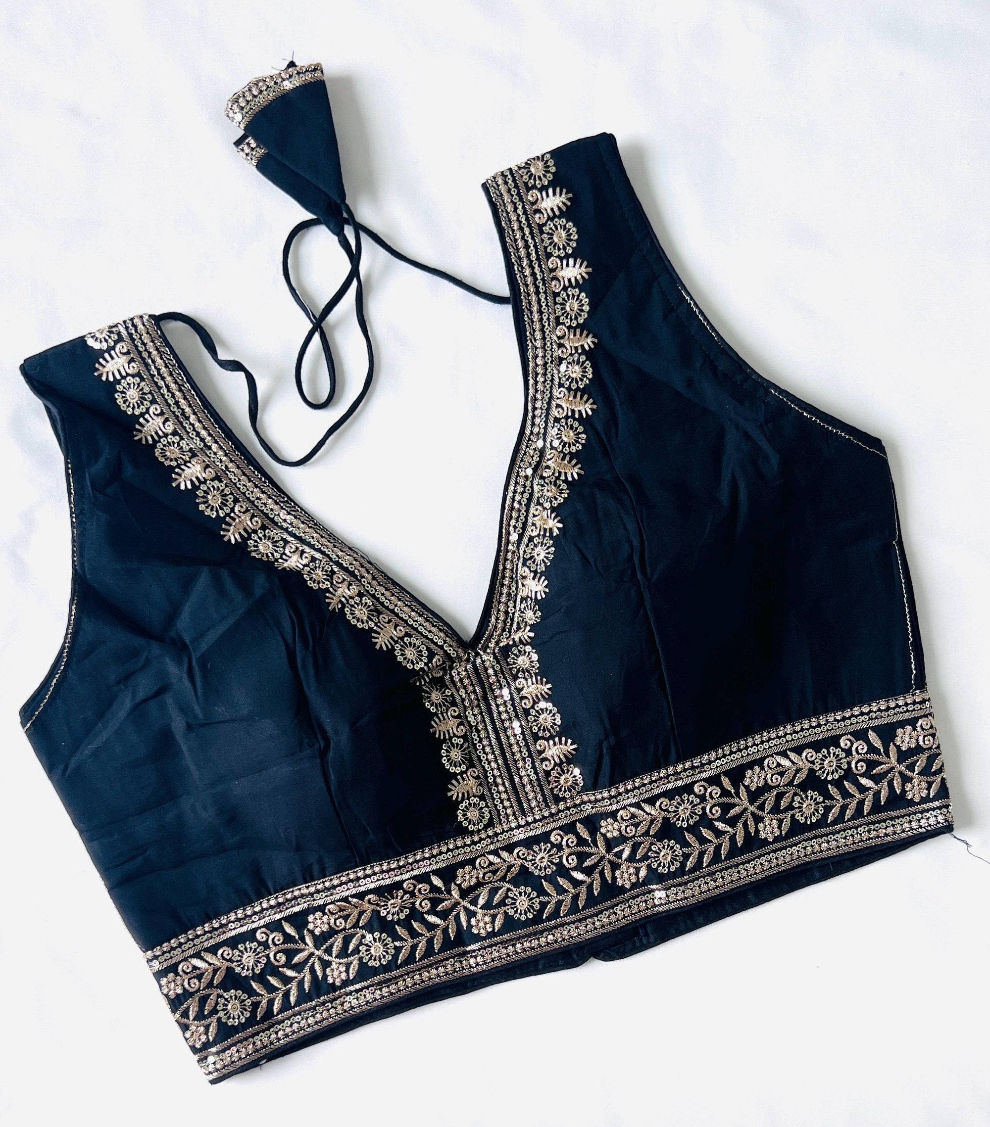 Readymade Blouse for Women Silk Saree Blouse Indian Choli Top Ethnic Crop Top for Wedding & Festive Wear Sari Top