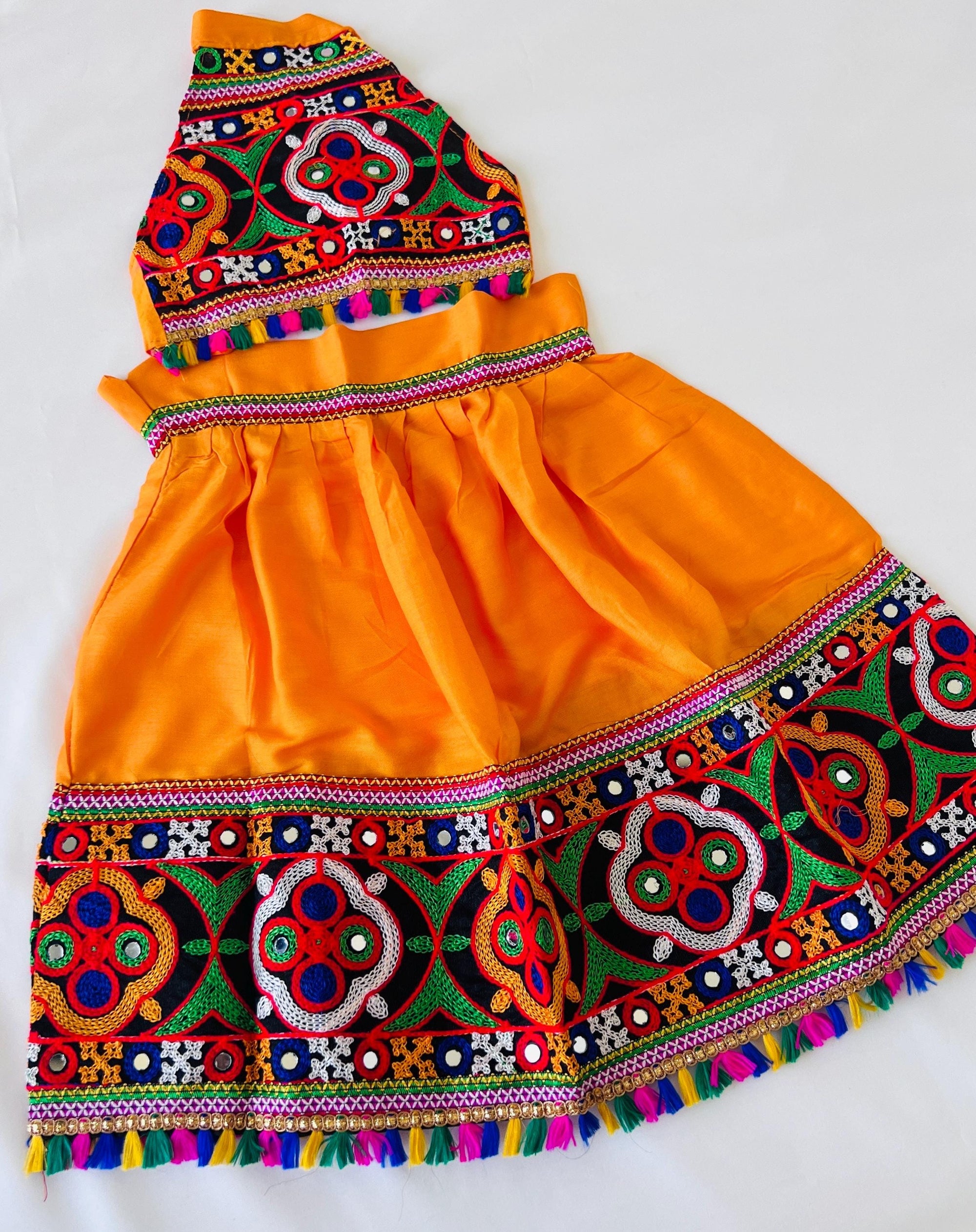 Navratri Chaniya choli Girl Lehenga choli set Kids Garba outfit Traditional Indian dress Baby Girl Dandiya wear  Girl Radha Festive dress