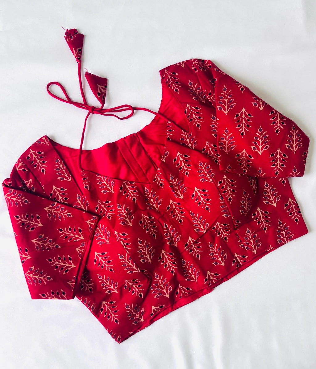 Blouse for saree Cotton Halter Neck Blouse Indian Top Boho Blouse for women Ready to wear blouse for Lehenga, Ajrakh Pure cotton blouse