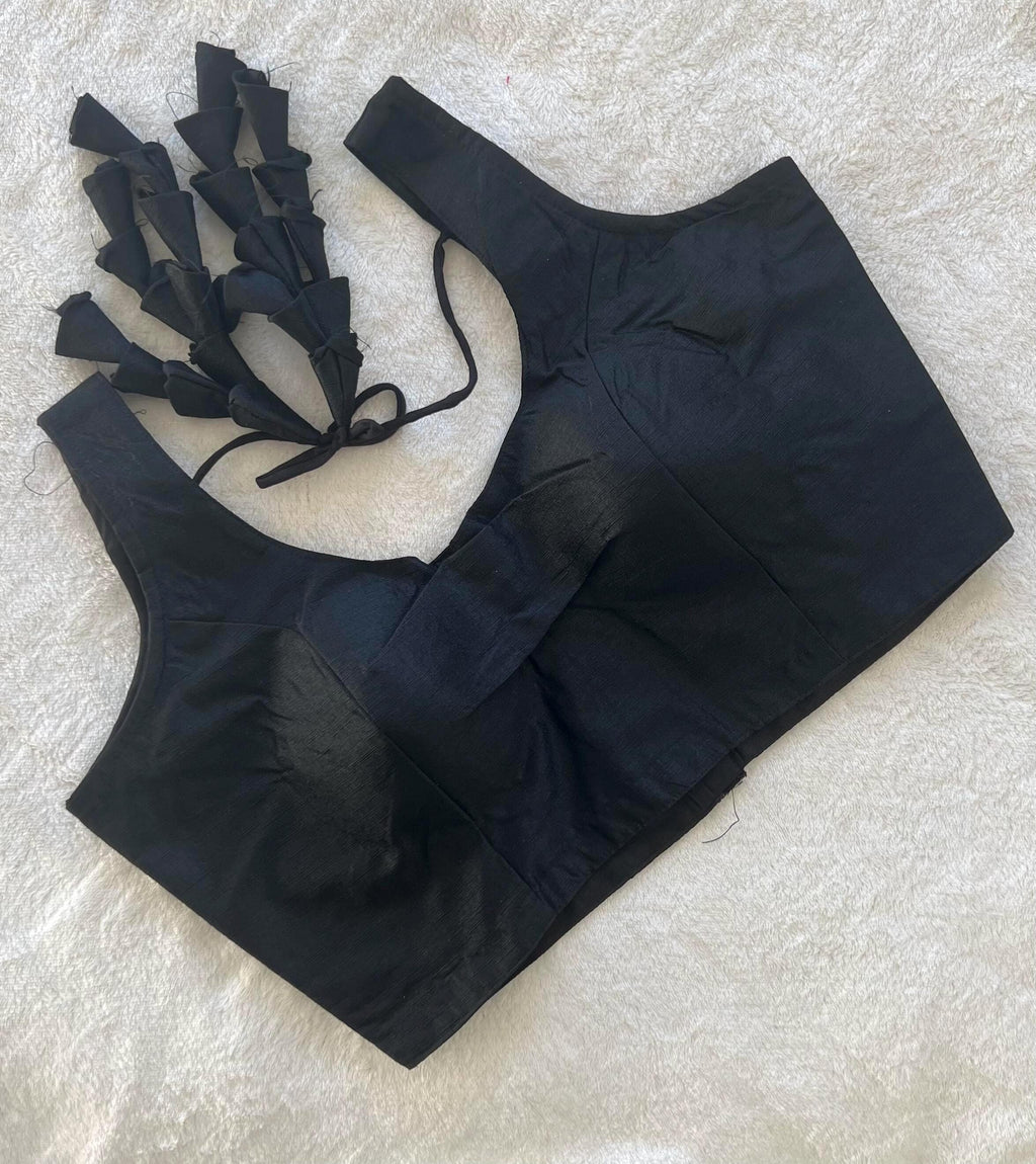 Readymade Blouses for women sarees phantom raw silk Ready to wear blouses Solid Pattern sleeveless blouse for lehenga sari palazzo