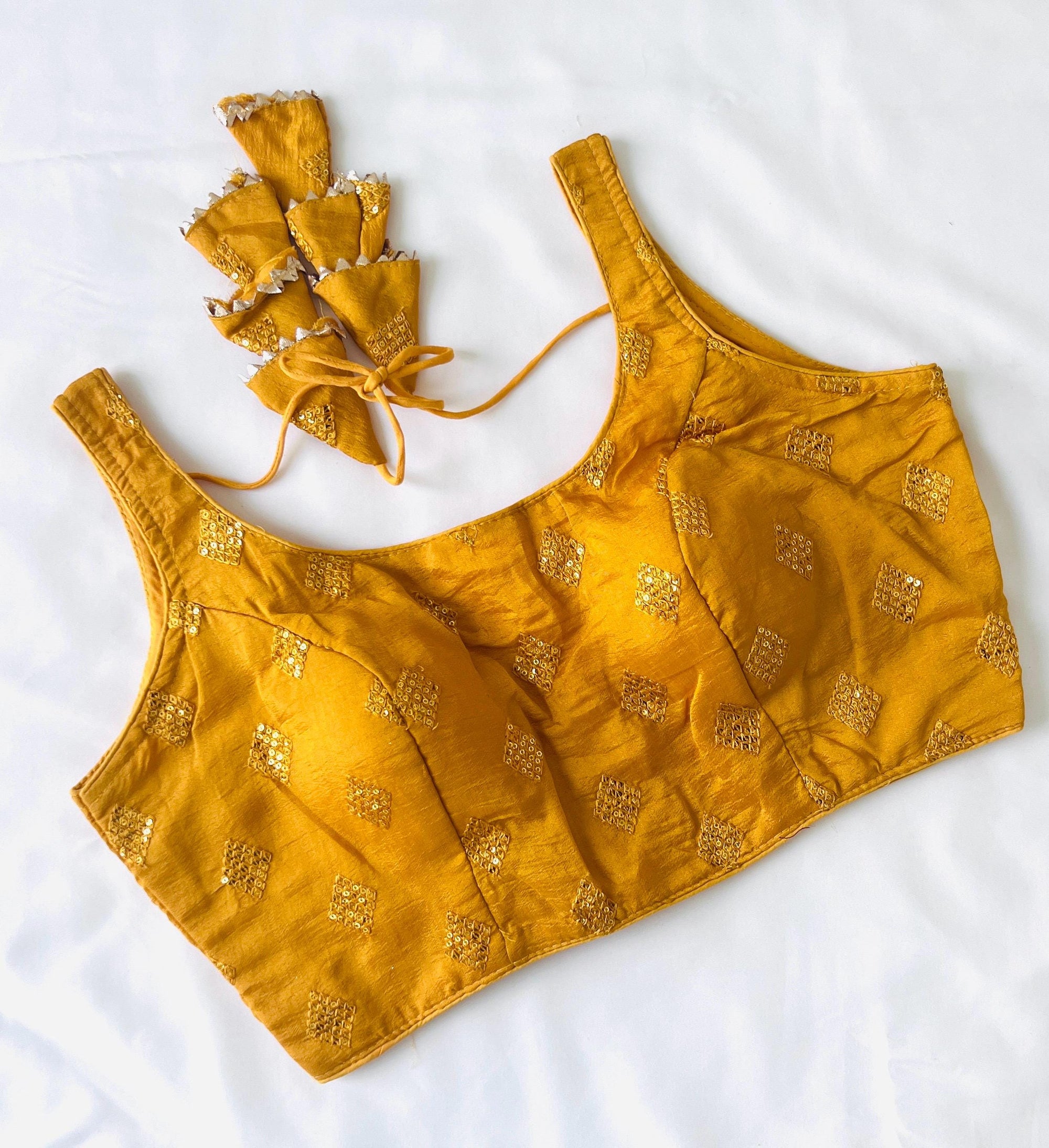 Saree Blouse women Readymade Blouses for Sari, Lehenga Top Indian Ethnic Blouse Top Ready to Wear Saree Blouse Silk Sequence Work Blouse