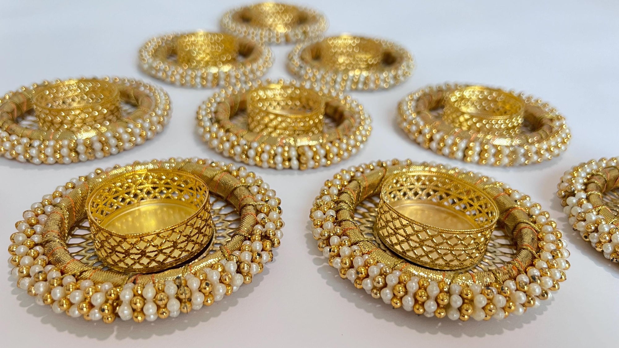 Tealight holder for Diwali Decorative Tealight candle holder for home Decor, Wedding & Festive Table Centerpieces T light holder Diya Diwali