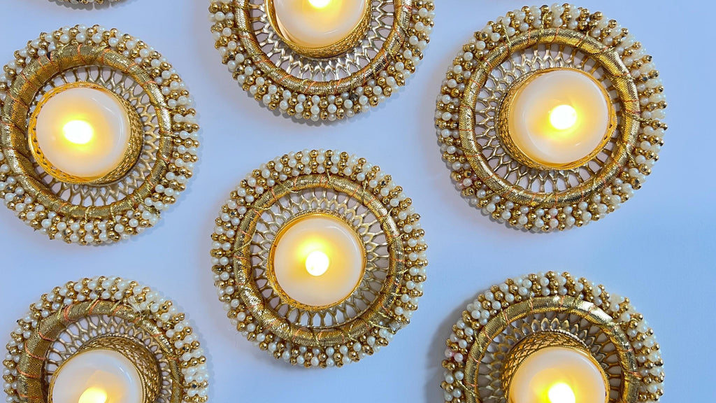 Tealight holder for Diwali Decorative Tealight candle holder for home Decor, Wedding & Festive Table Centerpieces T light holder Diya Diwali