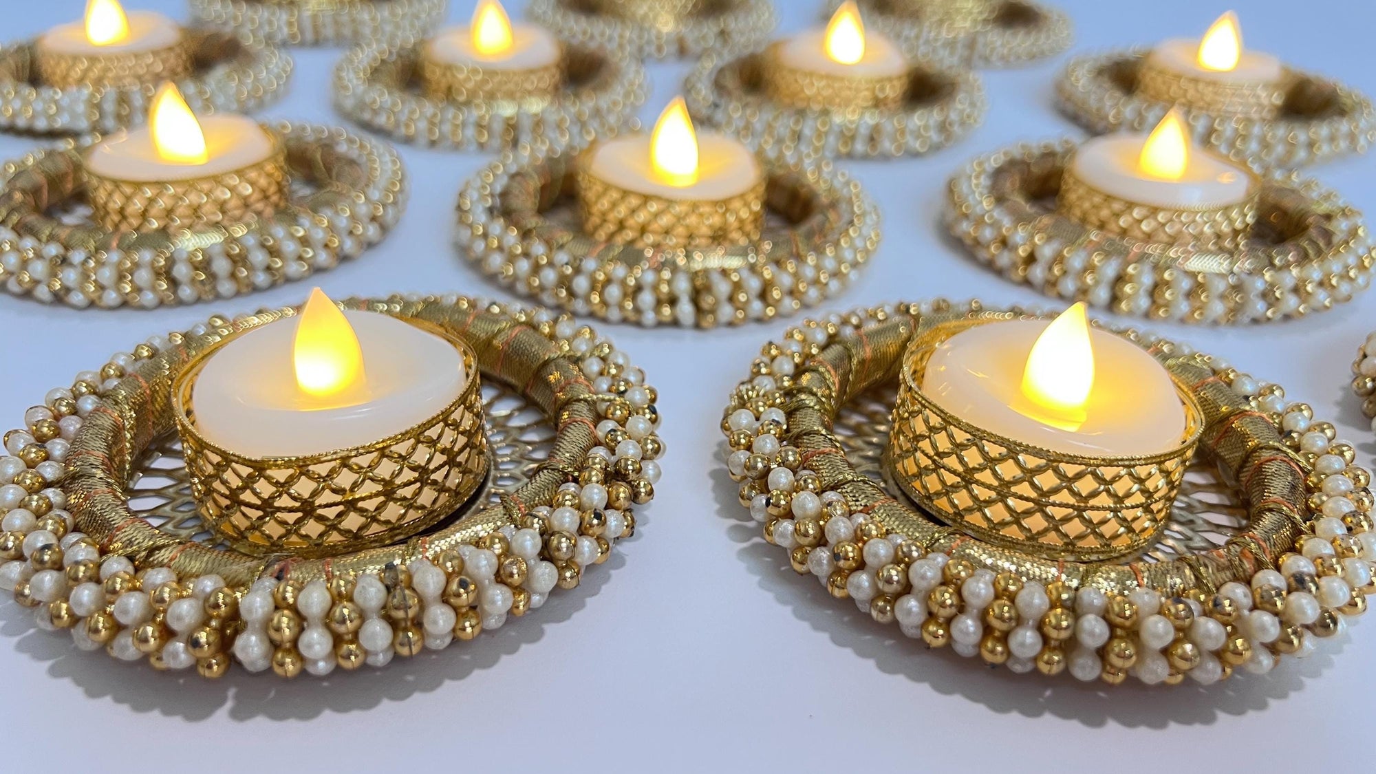 Tealight holder for Diwali Decorative Tealight candle holder for home Decor, Wedding & Festive Table Centerpieces T light holder Diya Diwali