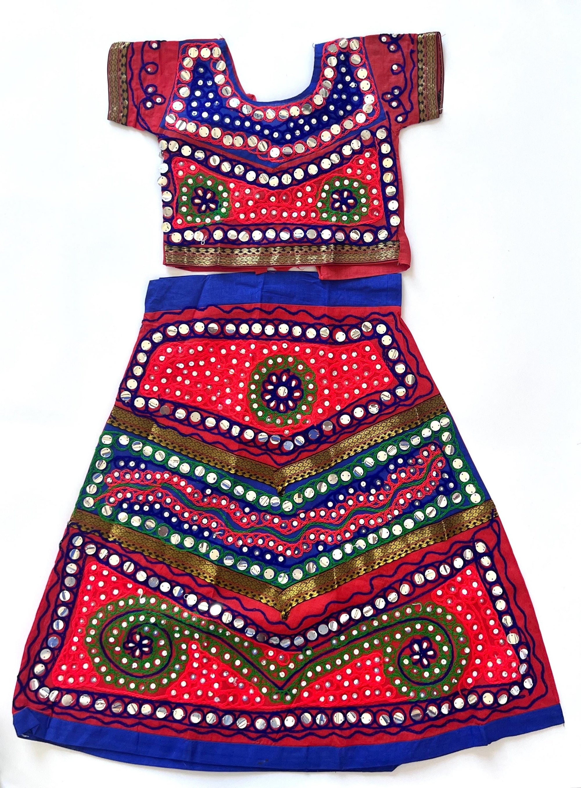 Navratri Chaniya Choli for Girls 4-5 Years Traditional Indian Lehenga Choli Kids Garba Dress Festival Outfit 5-6 Year Girls Dandiya dress