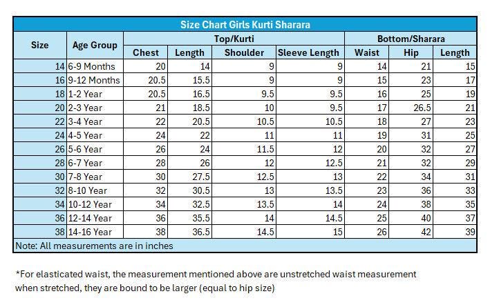 Girls Kurti Sharara Set for Kids Baby Girl Traditional Indian Ethnic Wear with Floral Embroidered Festive Outfit Women Salwar Suit Palazzo