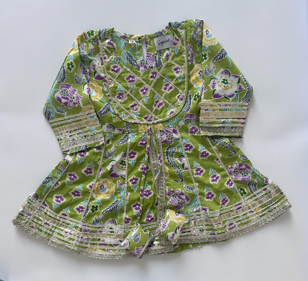 Girls Cotton Salwar Kameez with Afghani Pants Indian Outfit for Girls Traditional Ethnic Suit for Kids Comfortable Festive Wear Diwali Eid